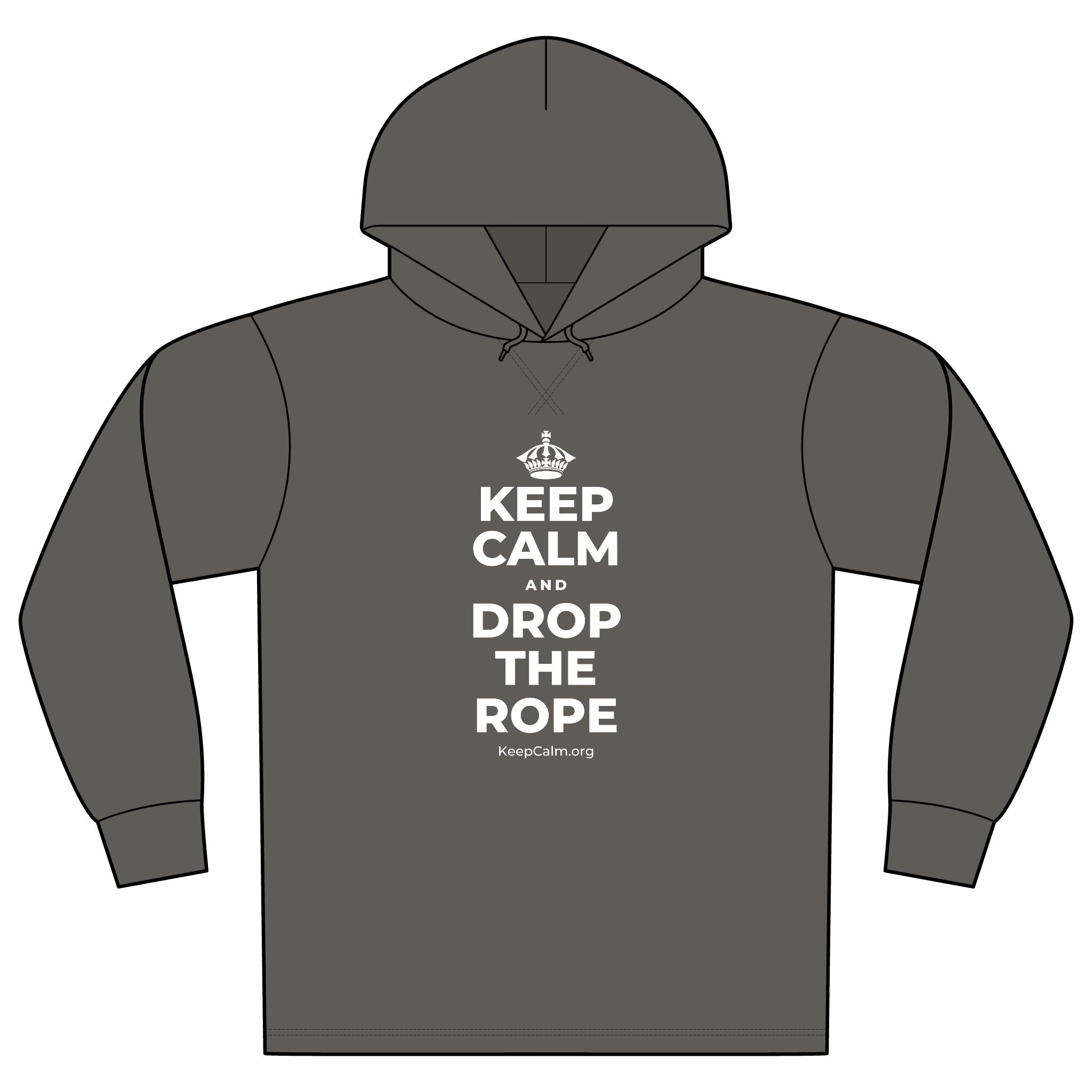 KEEP CALM AND DROP THE ROPE Organic Hoodie Tee
