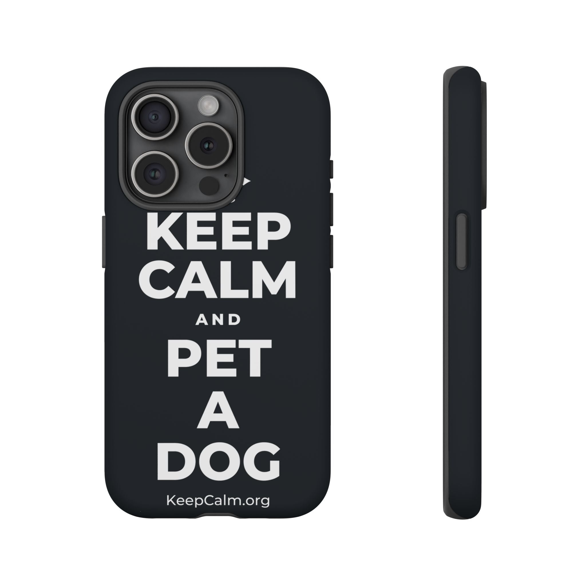 KEEP CALM AND PET A DOG Phone Case (Dark)