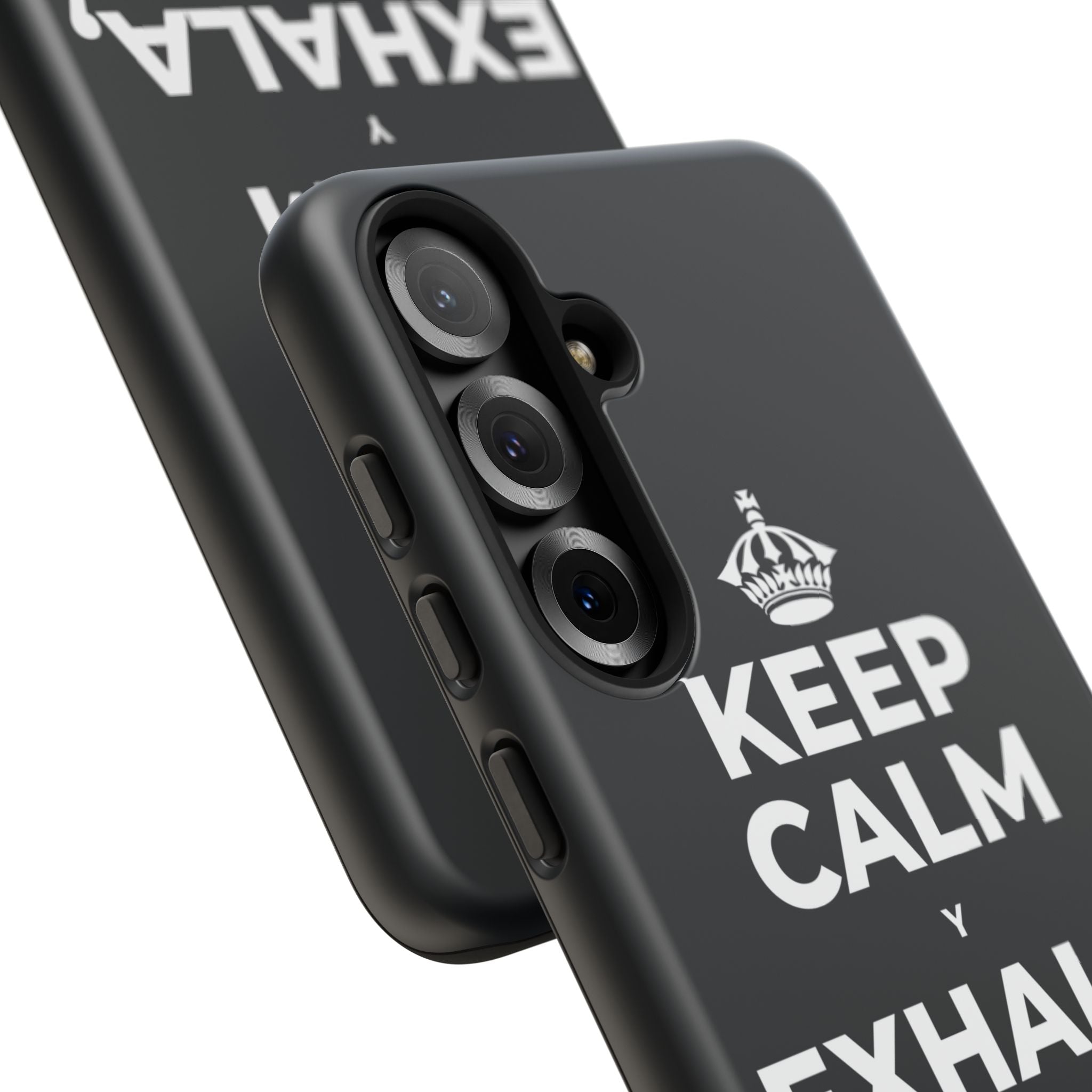 KEEP CALM Y EXHALA, ES VIERNES Phone Case (Dark)