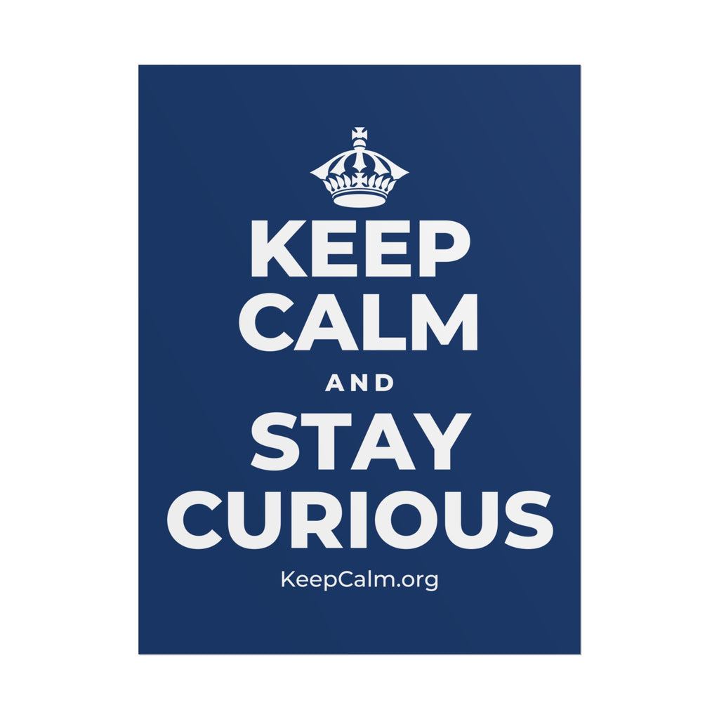 KEEP CALM AND STAY CURIOUS Poster