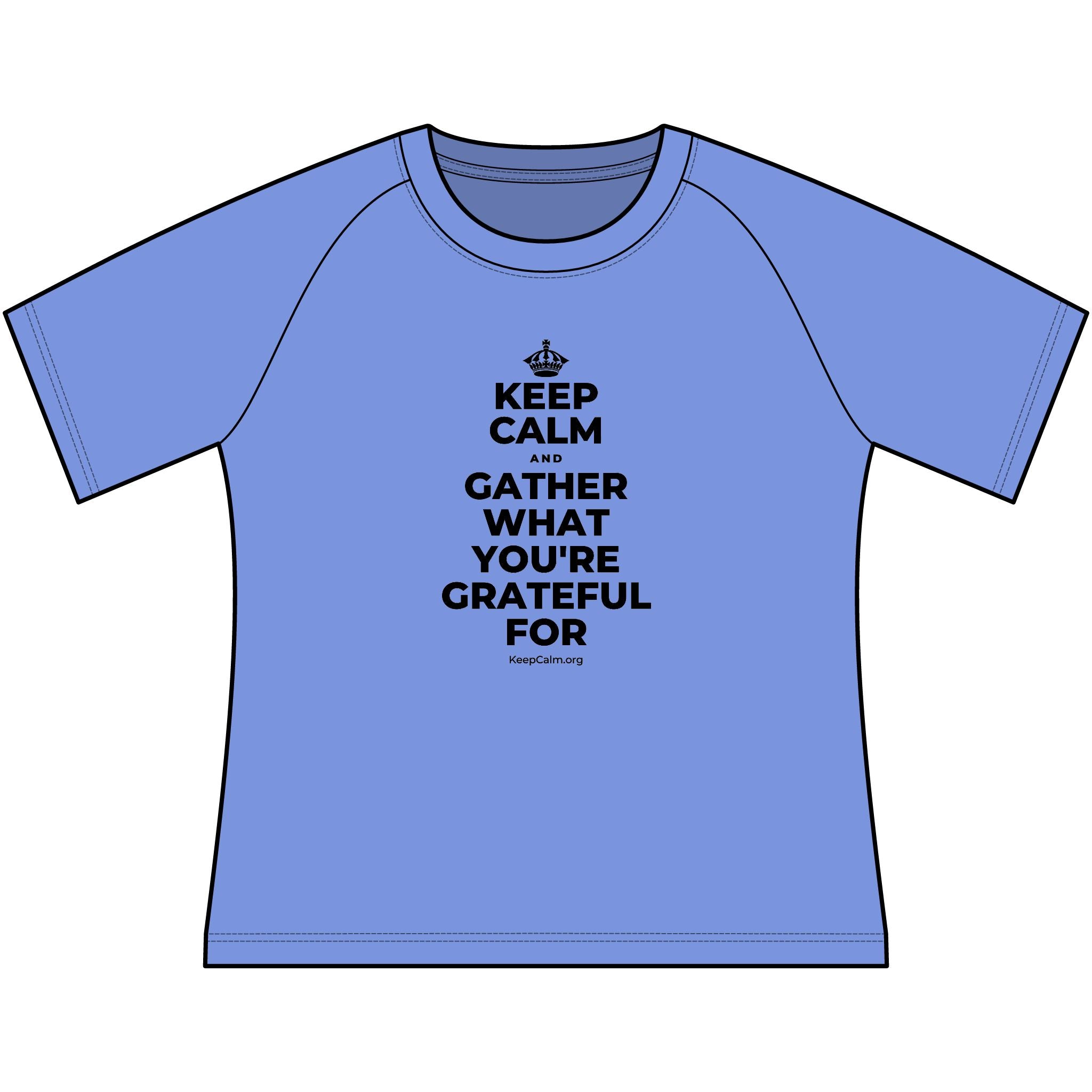 KEEP CALM AND GATHER WHAT YOU'RE GRATEFUL FOR Women's Raglan Tee