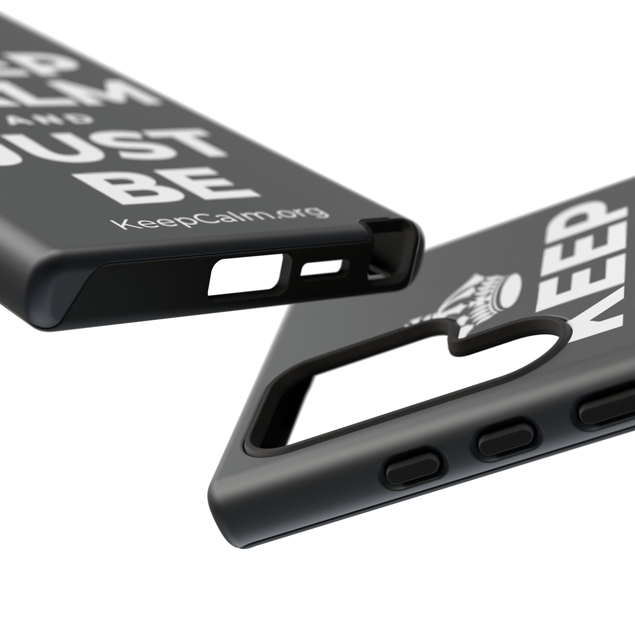 KEEP CALM AND JUST BE Phone Case (Dark)