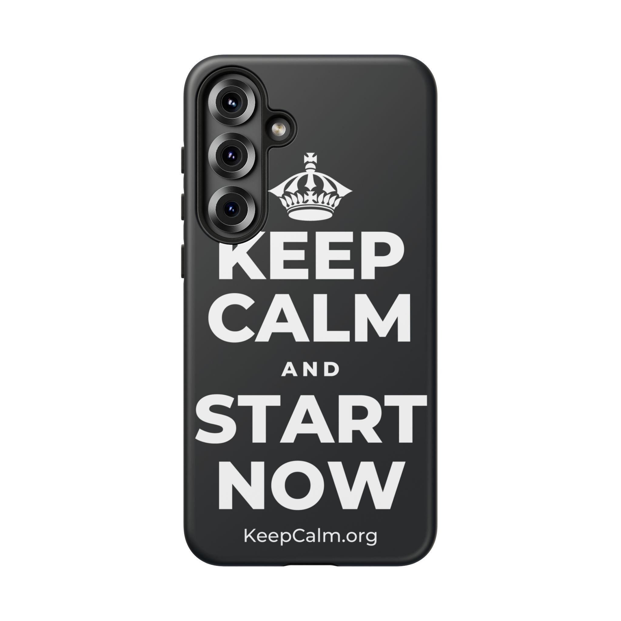 KEEP CALM AND START NOW Phone Case (Dark)