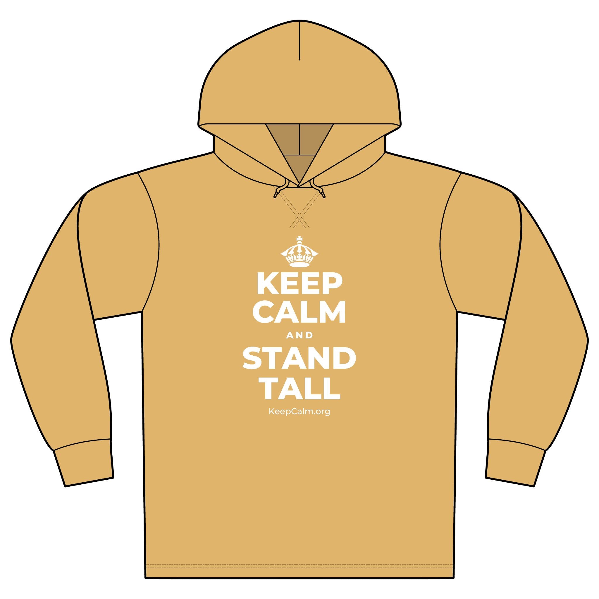 KEEP CALM AND STAND TALL Organic Hoodie Tee