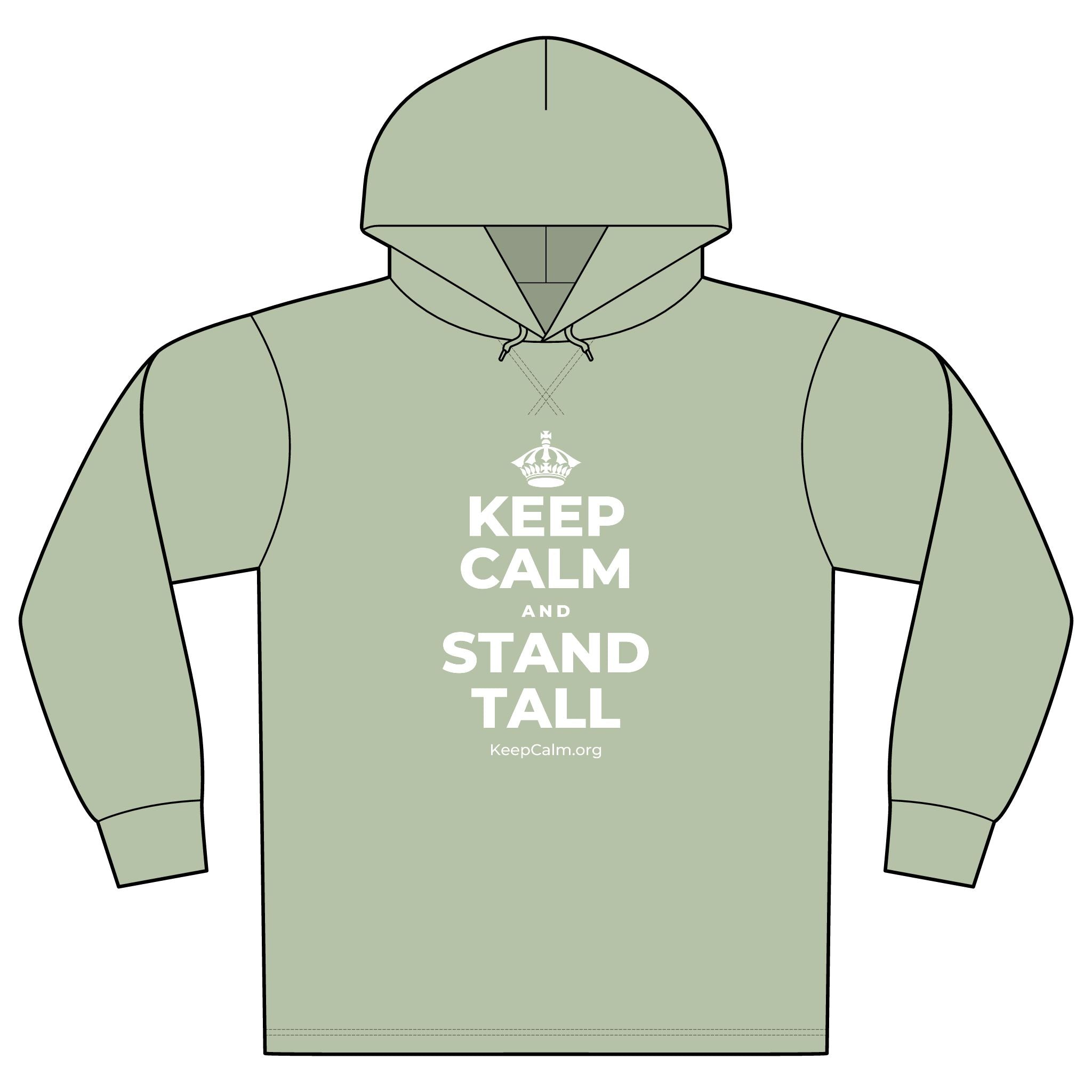KEEP CALM AND STAND TALL Organic Hoodie Tee