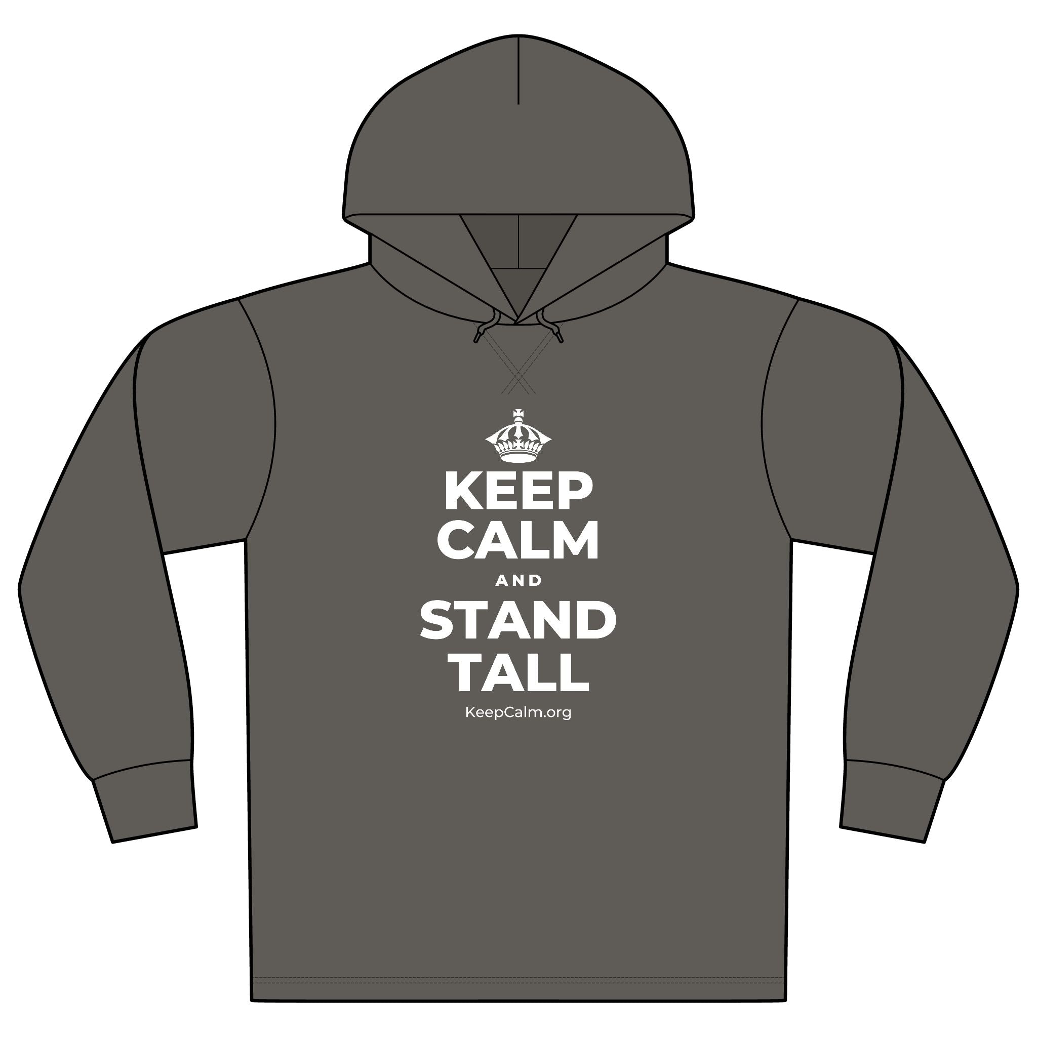 KEEP CALM AND STAND TALL Organic Hoodie Tee