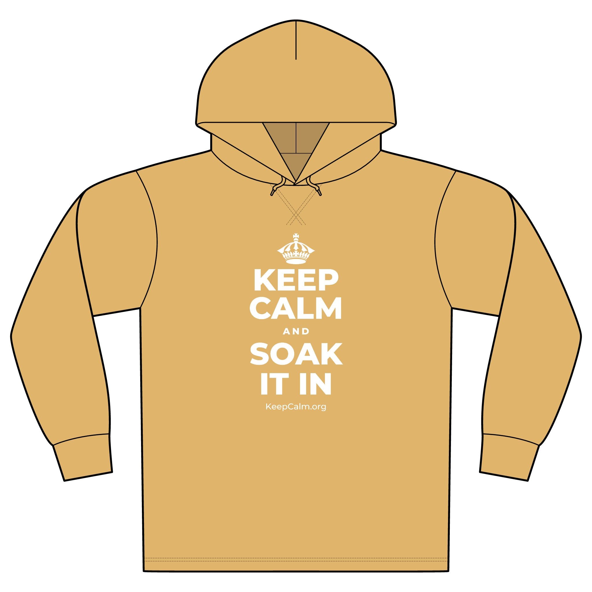 KEEP CALM AND SOAK IT IN Organic Hoodie Tee