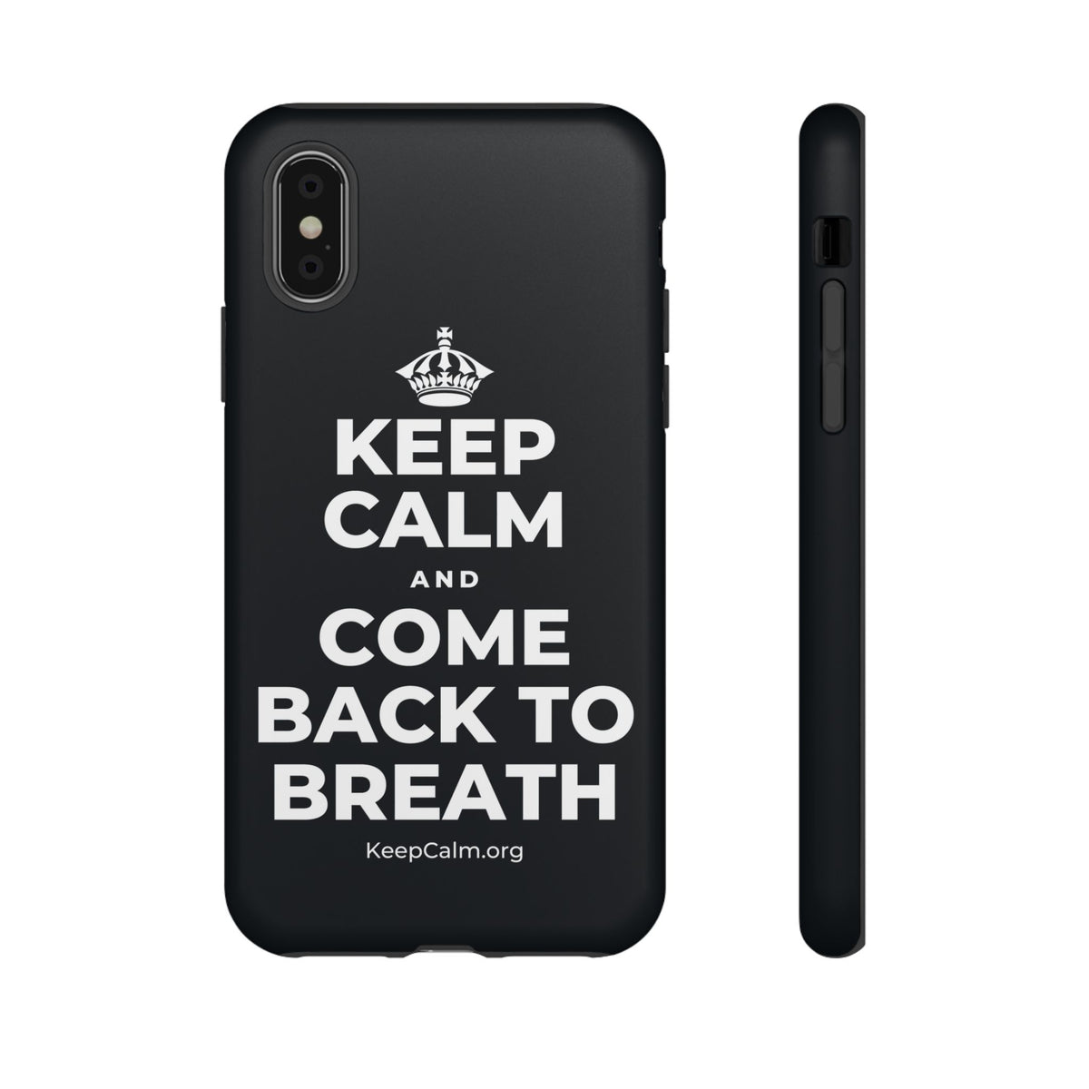 KEEP CALM AND COME BACK TO BREATH Phone Case (Dark)