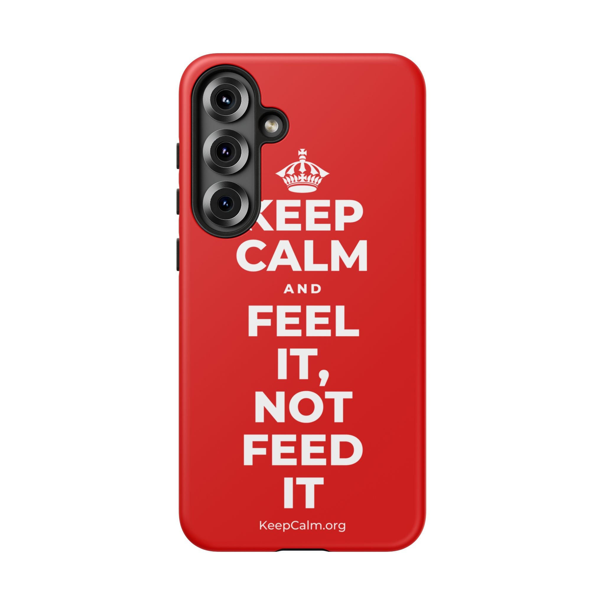 KEEP CALM AND FEEL IT, NOT FEED IT Phone Case