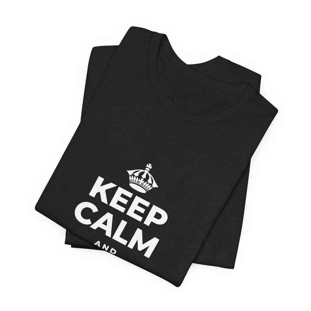 KEEP CALM AND FREE YOURSELF T-Shirt (Soft Cream–Heather Mauve)