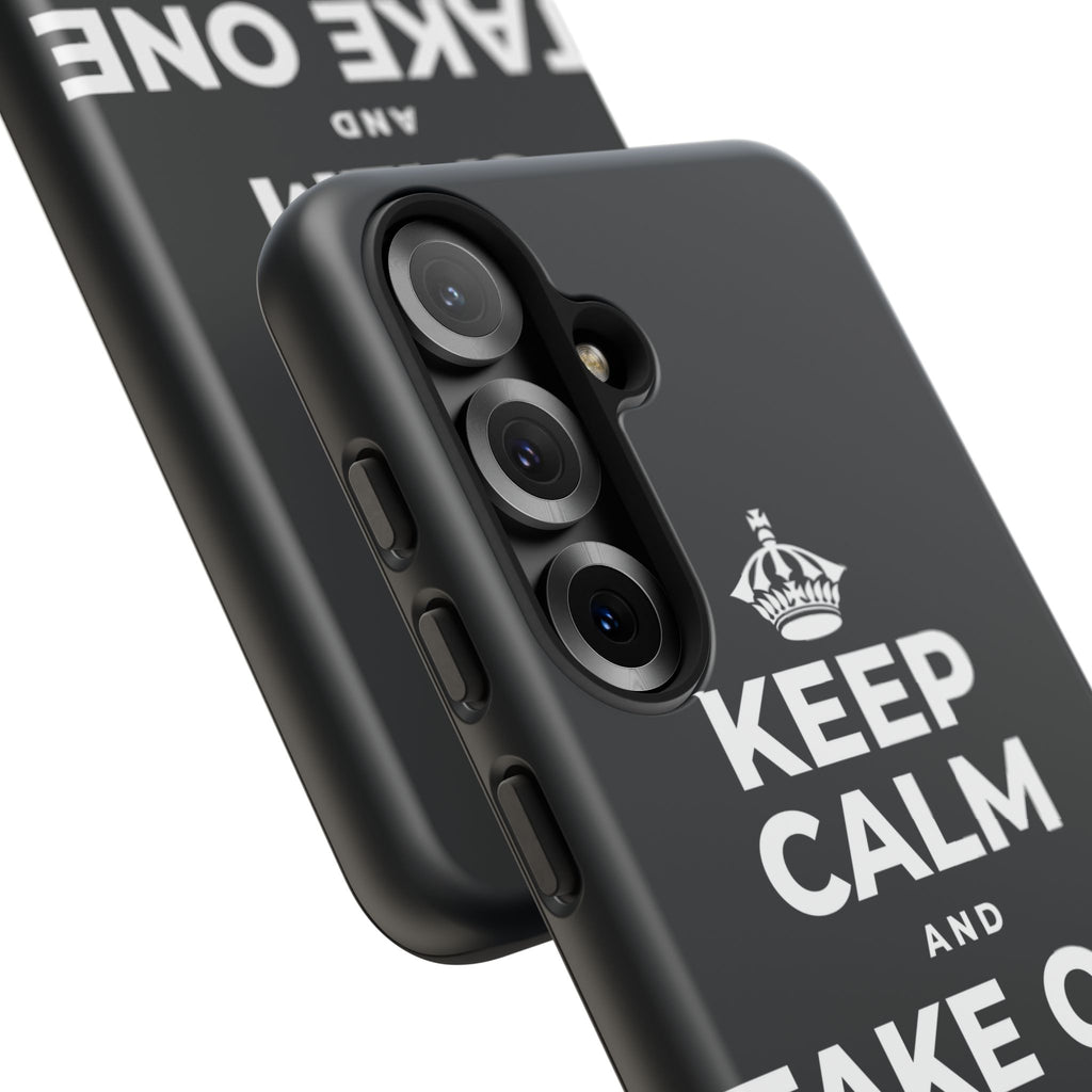KEEP CALM AND TAKE ONE GOOD DAY AT A TIME Phone Case (Dark)