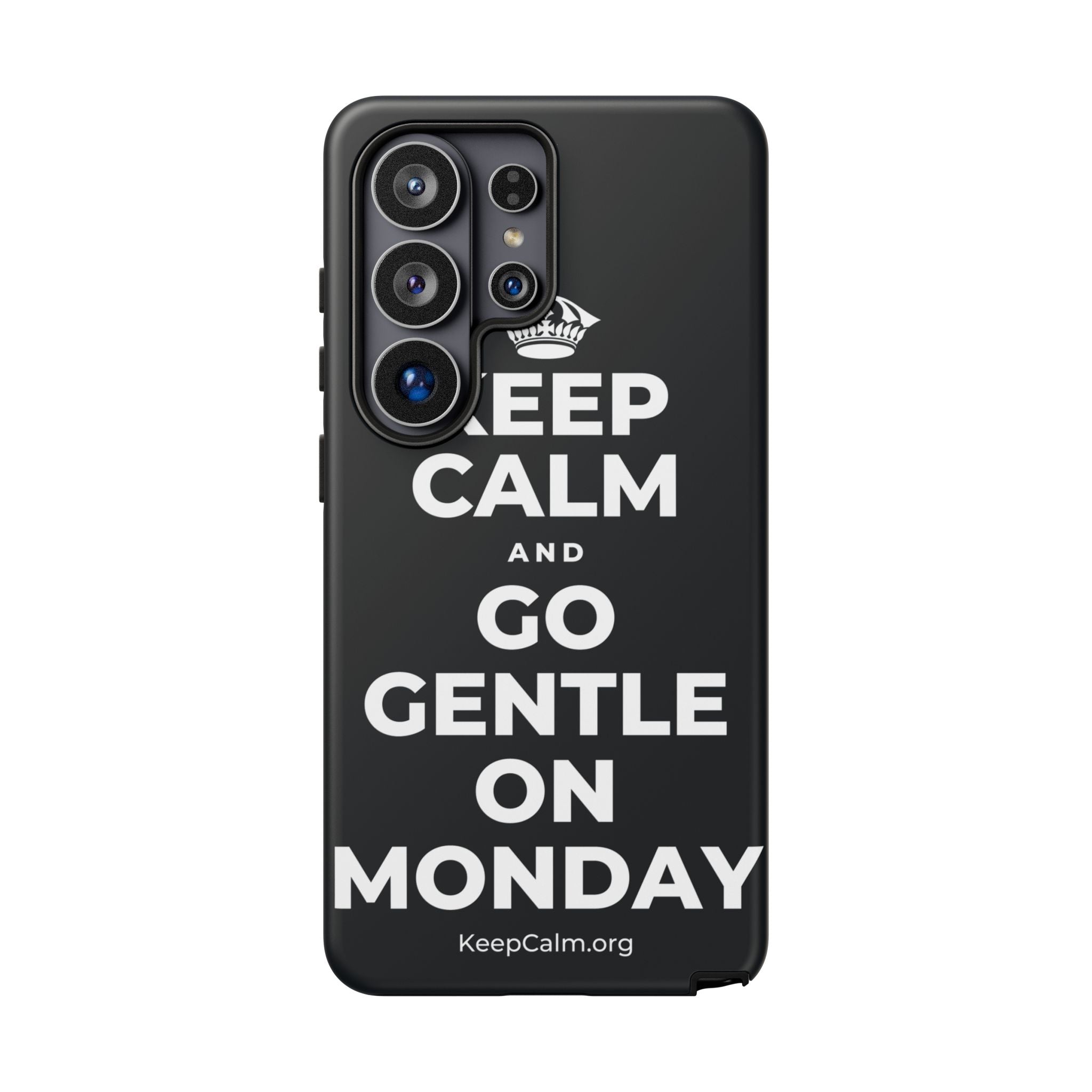 KEEP CALM AND GO GENTLE ON MONDAY Phone Case (Dark)