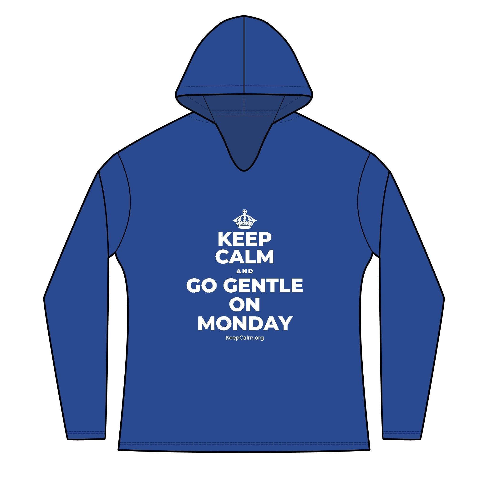 KEEP CALM AND GO GENTLE ON MONDAY Women's Long Sleeve Hoodie