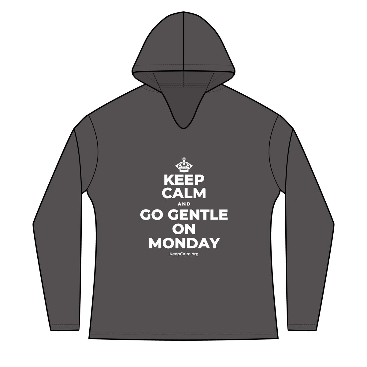 KEEP CALM AND GO GENTLE ON MONDAY Women's Long Sleeve Hoodie
