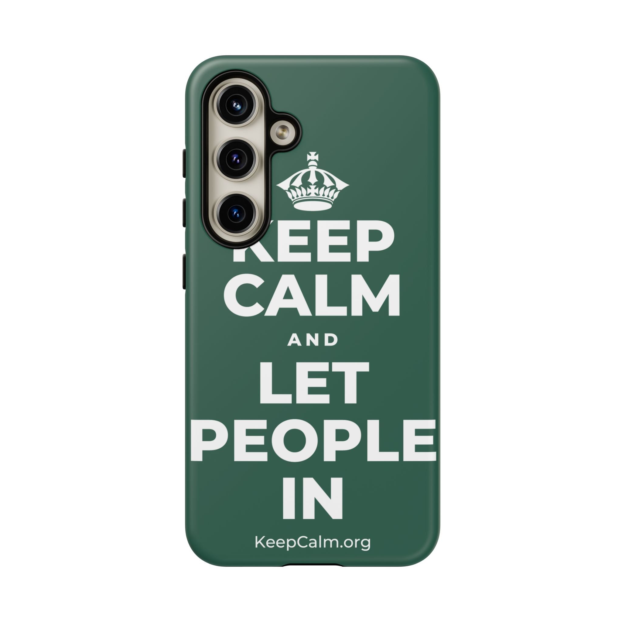 KEEP CALM AND LET PEOPLE IN Phone Case