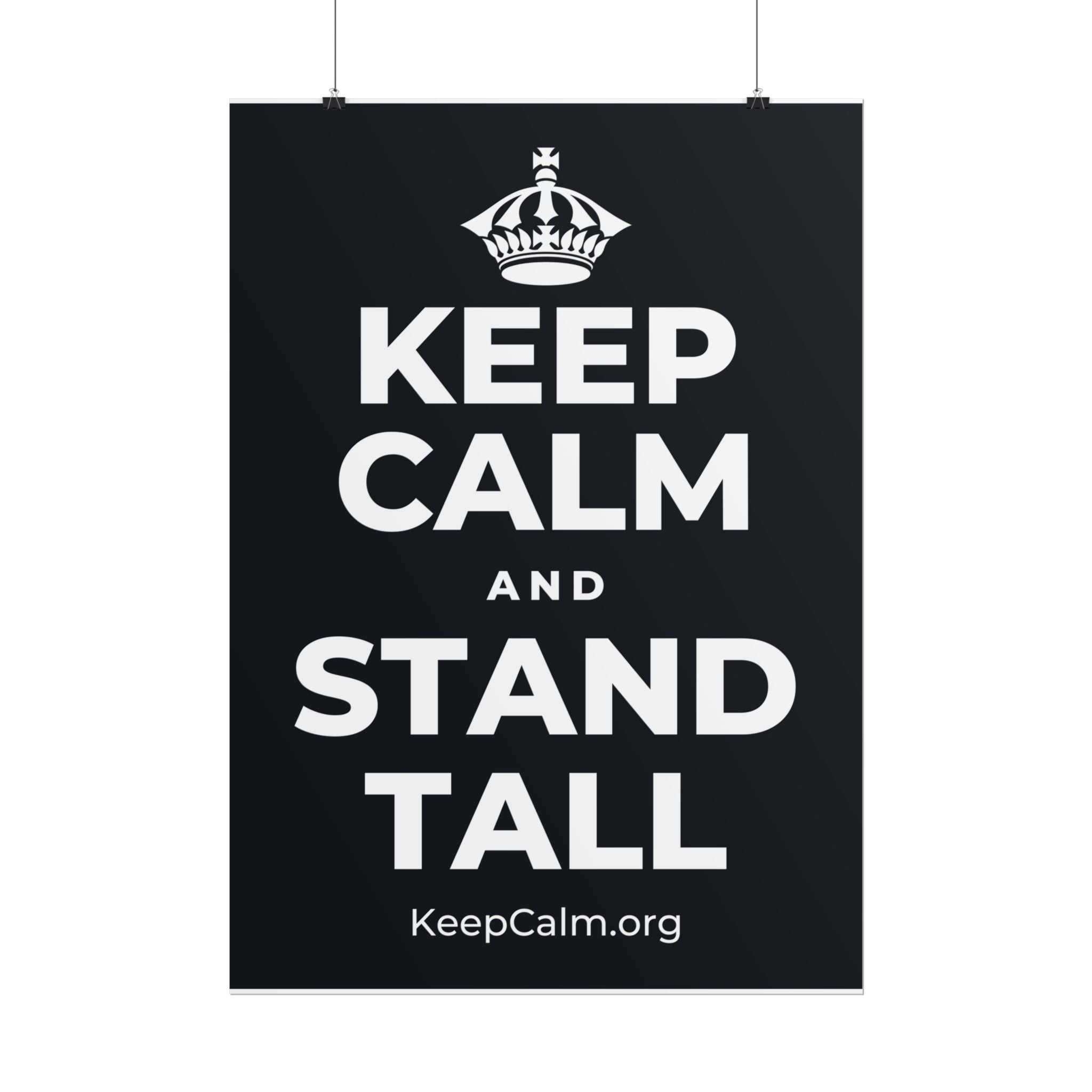 KEEP CALM AND STAND TALL Poster (Dark)