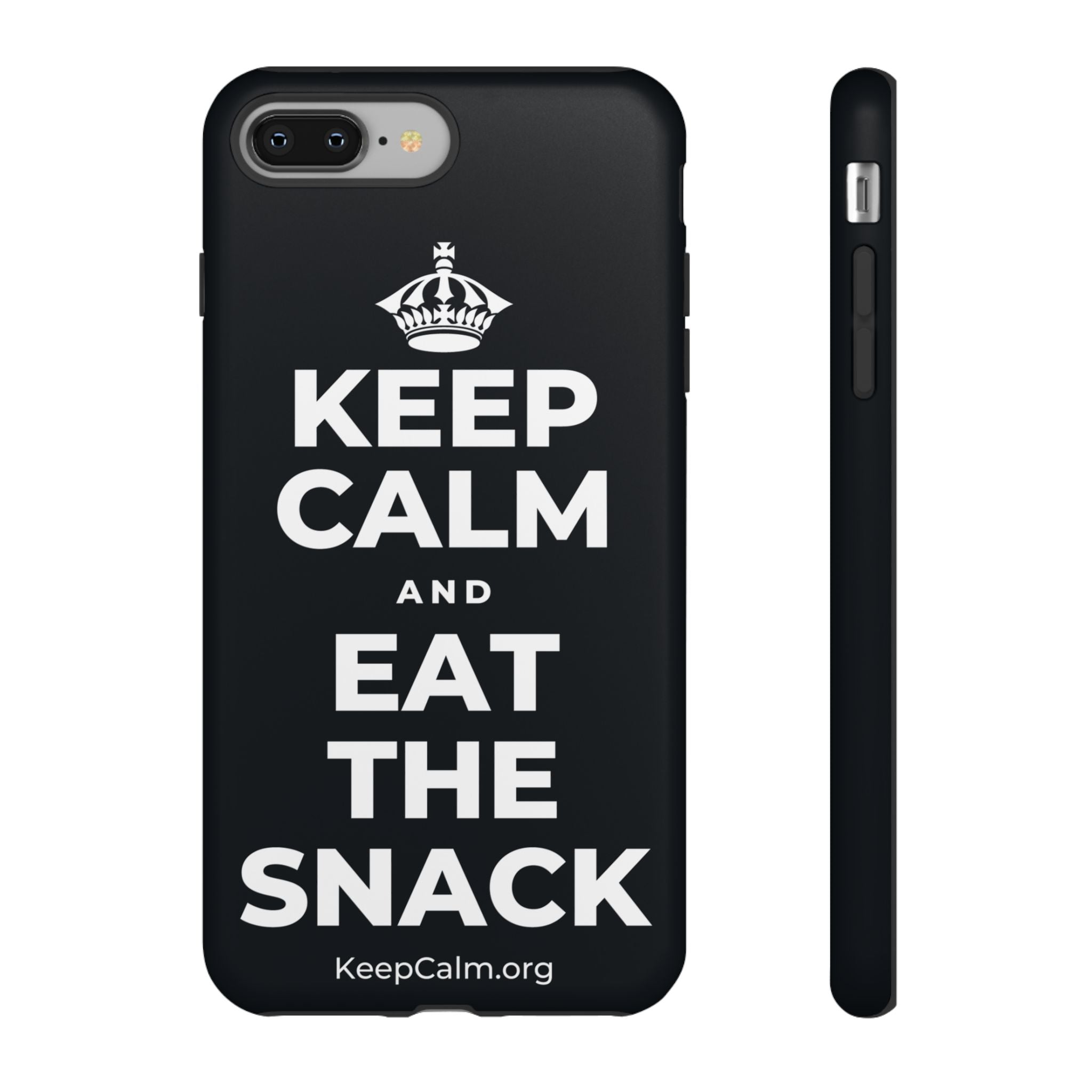 KEEP CALM AND EAT THE SNACK Phone Case (Dark)