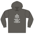KEEP CALM AND LIGHT A COZY CANDLE Organic Hoodie Tee