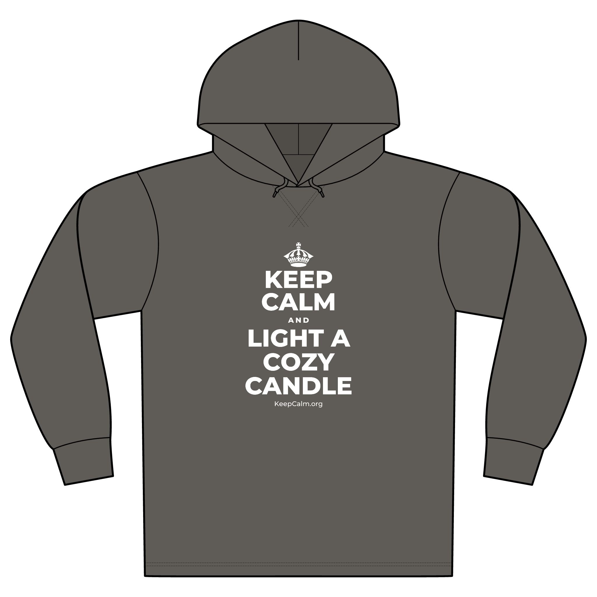 KEEP CALM AND LIGHT A COZY CANDLE Organic Hoodie Tee