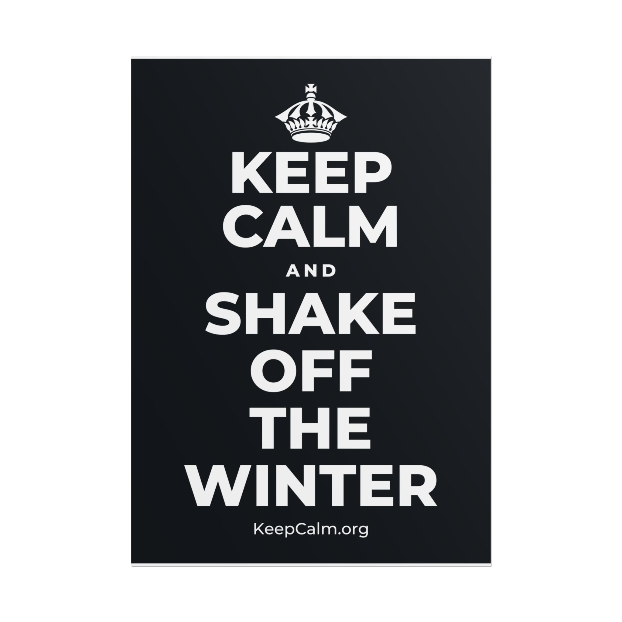 KEEP CALM AND SHAKE OFF THE WINTER Poster (Dark)