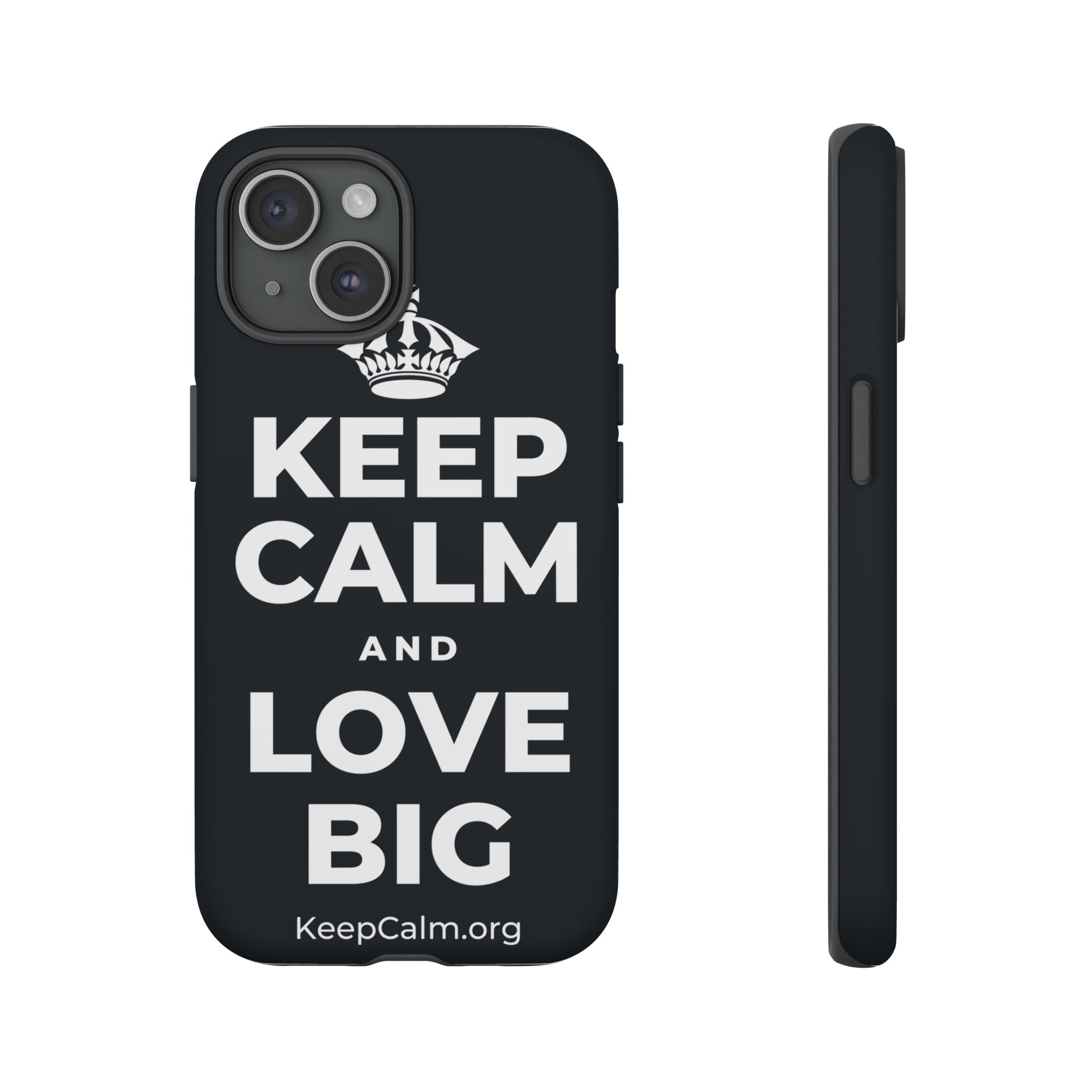KEEP CALM AND LOVE BIG Phone Case (Dark)