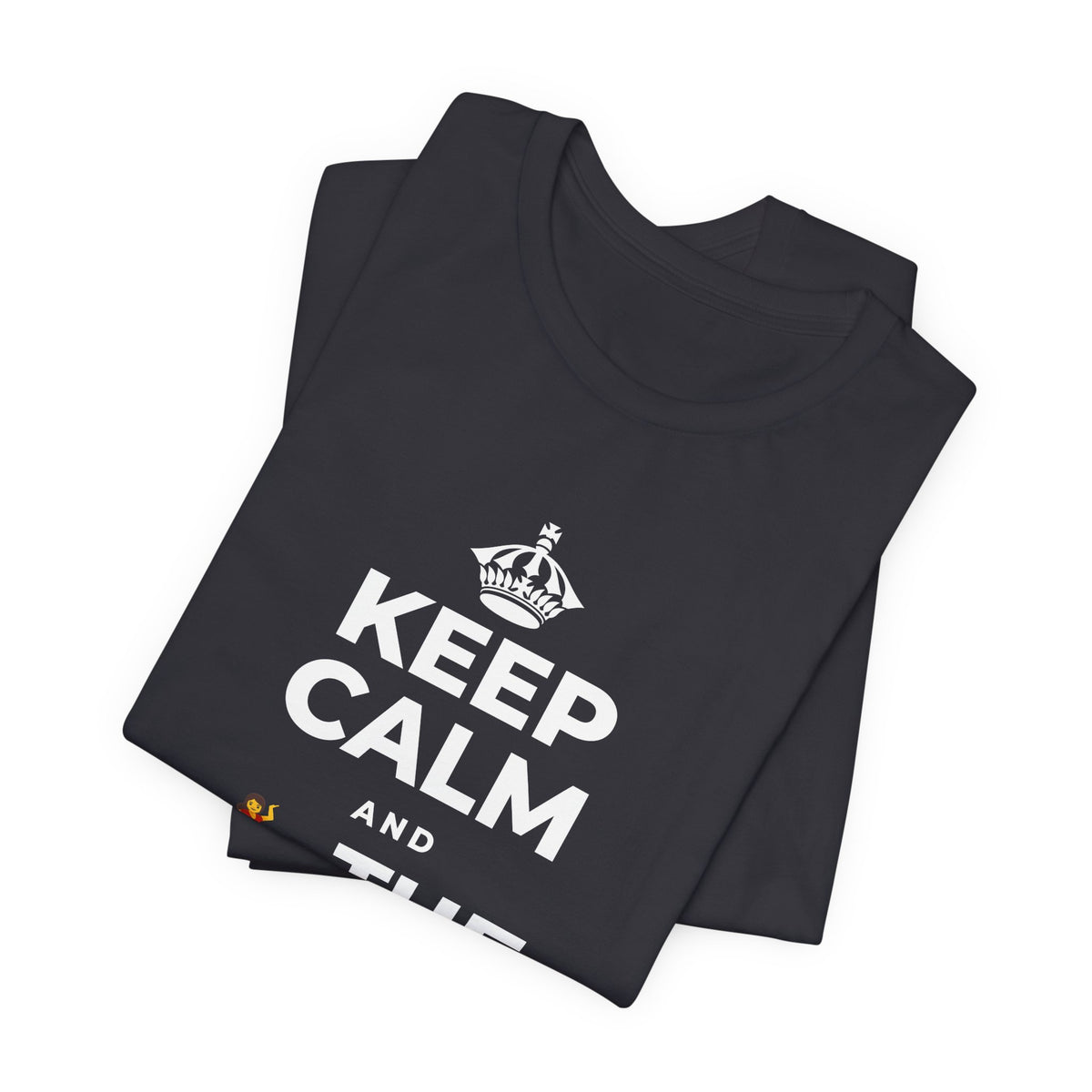 KEEP CALM AND 💃 THE NIGHT AWAY T-Shirt (Baby Blue–Silver)