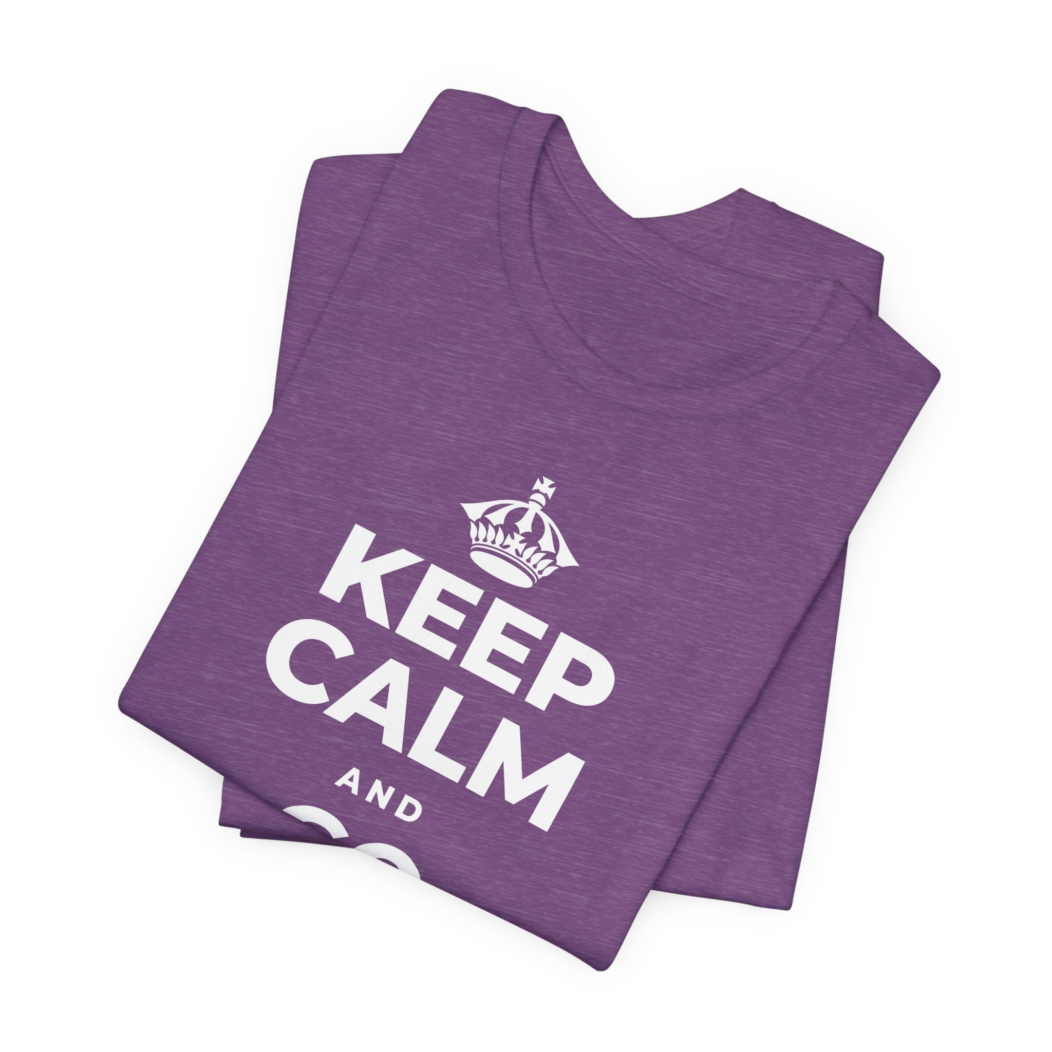 KEEP CALM AND GO FOR IT T-Shirt (Baby Blue–Silver)