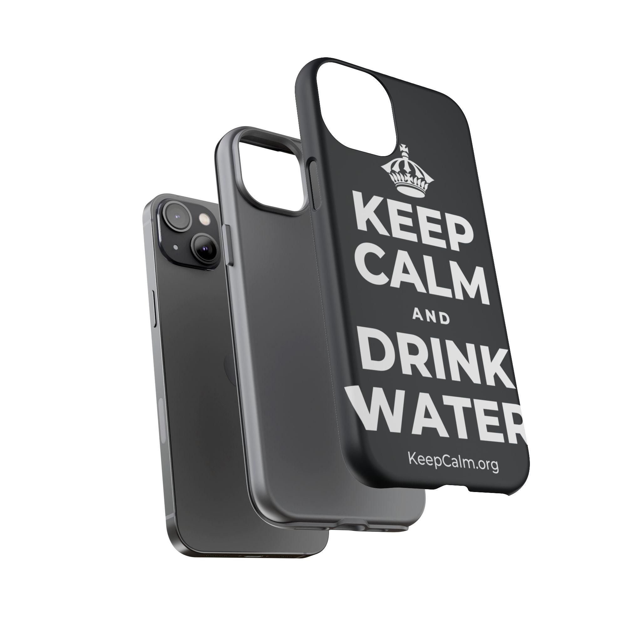 KEEP CALM AND DRINK WATER Phone Case (Dark)