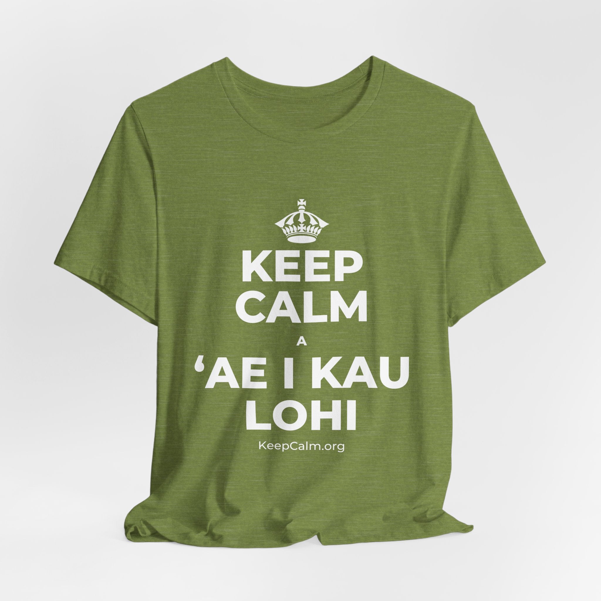 KEEP CALM A ʻAE I KAU LOHI T-Shirt (Baby Blue–Silver)
