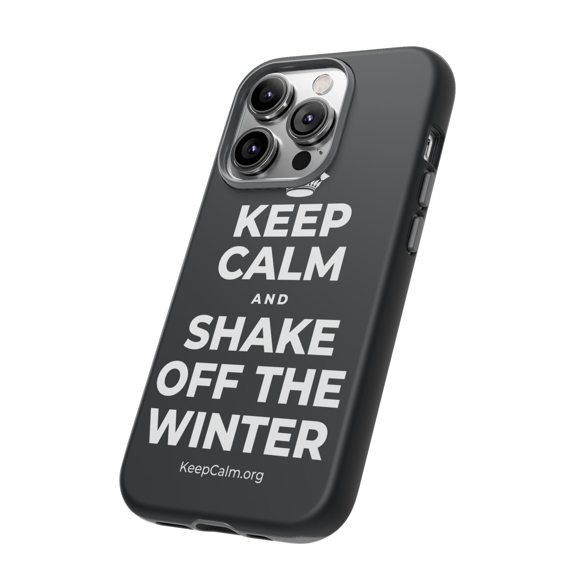 KEEP CALM AND SHAKE OFF THE WINTER Phone Case (Dark)