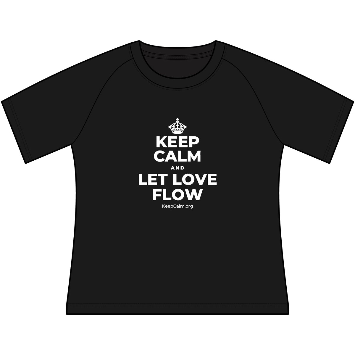 KEEP CALM AND LET LOVE FLOW Women's Raglan Tee