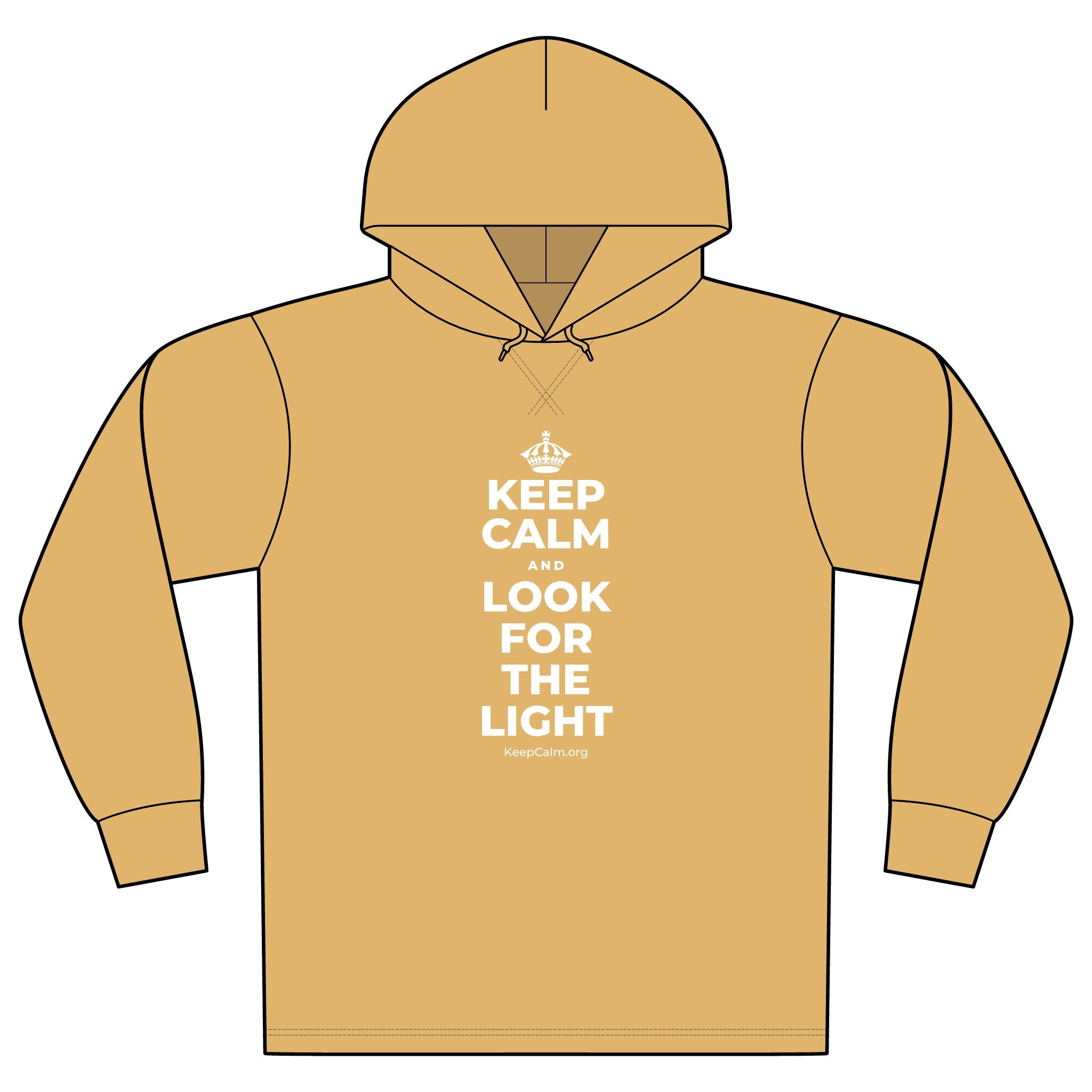 KEEP CALM AND LOOK FOR THE LIGHT Organic Hoodie Tee