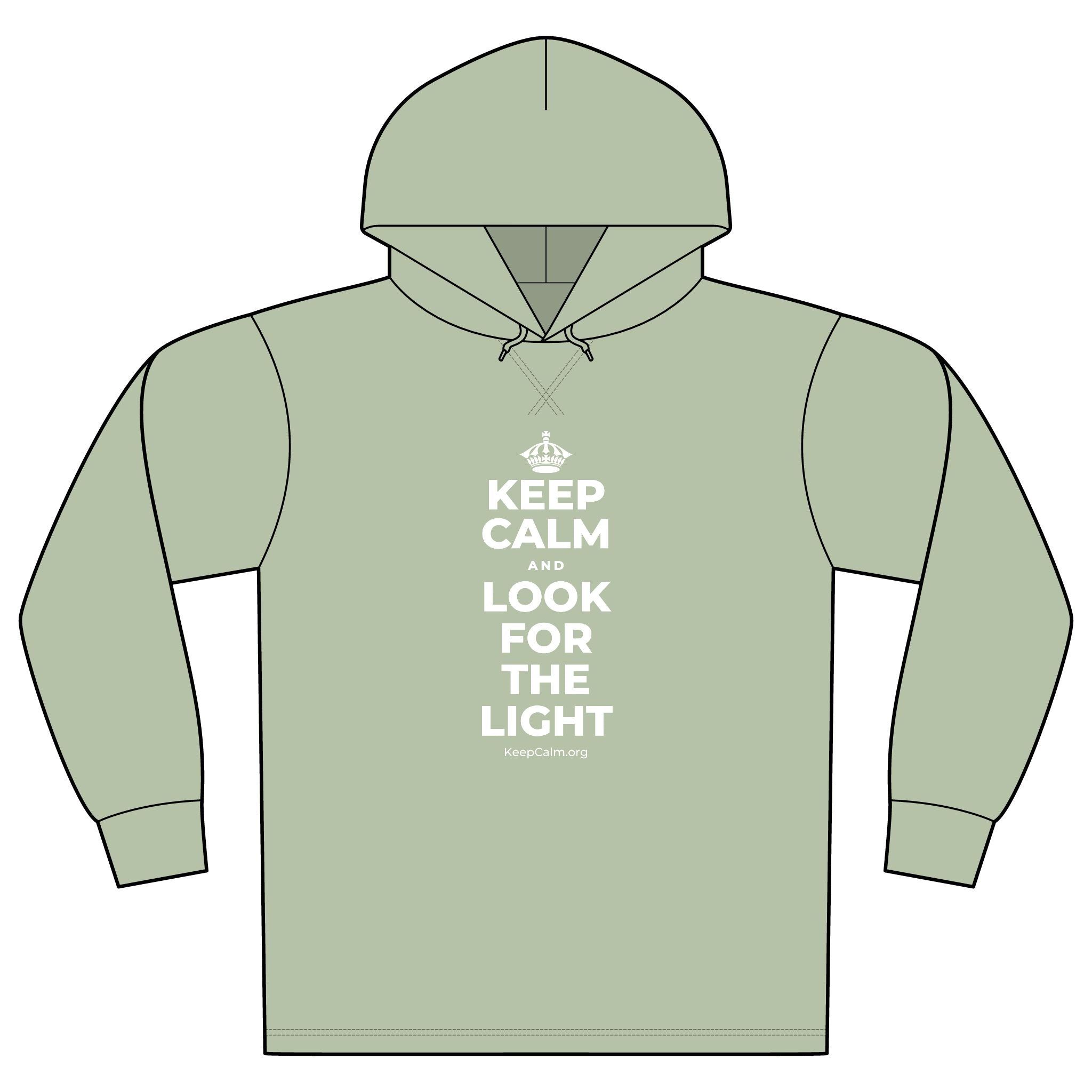 KEEP CALM AND LOOK FOR THE LIGHT Organic Hoodie Tee