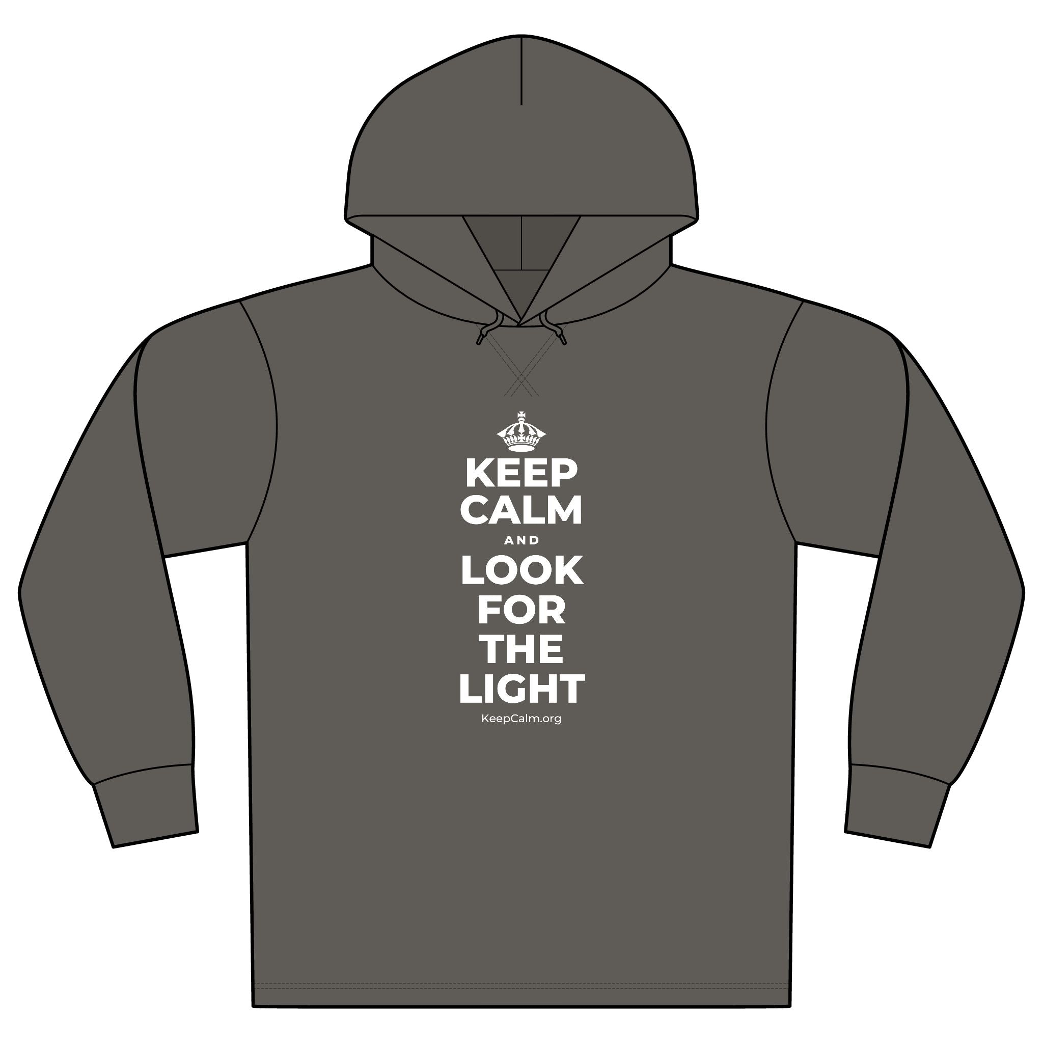 KEEP CALM AND LOOK FOR THE LIGHT Organic Hoodie Tee