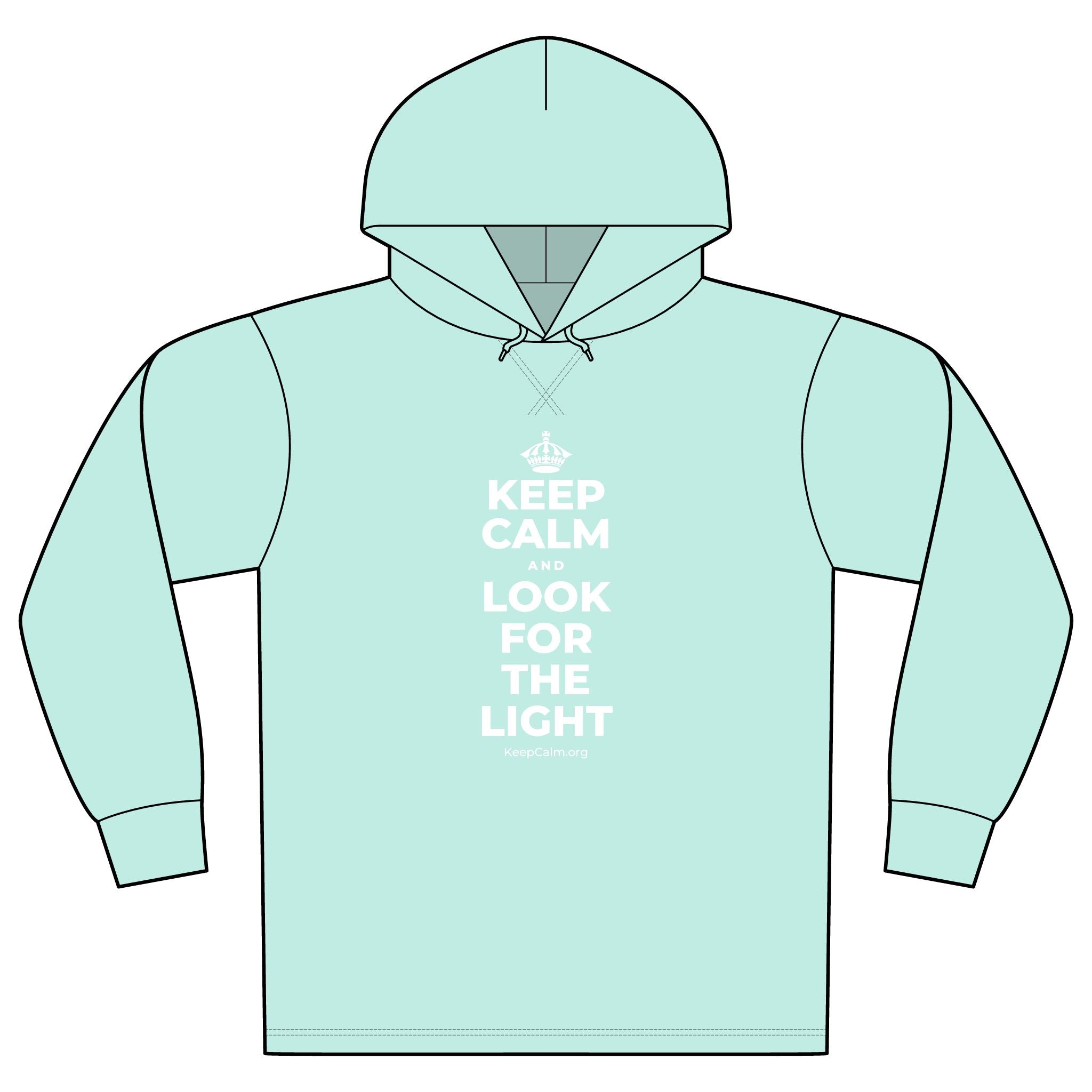 KEEP CALM AND LOOK FOR THE LIGHT Organic Hoodie Tee