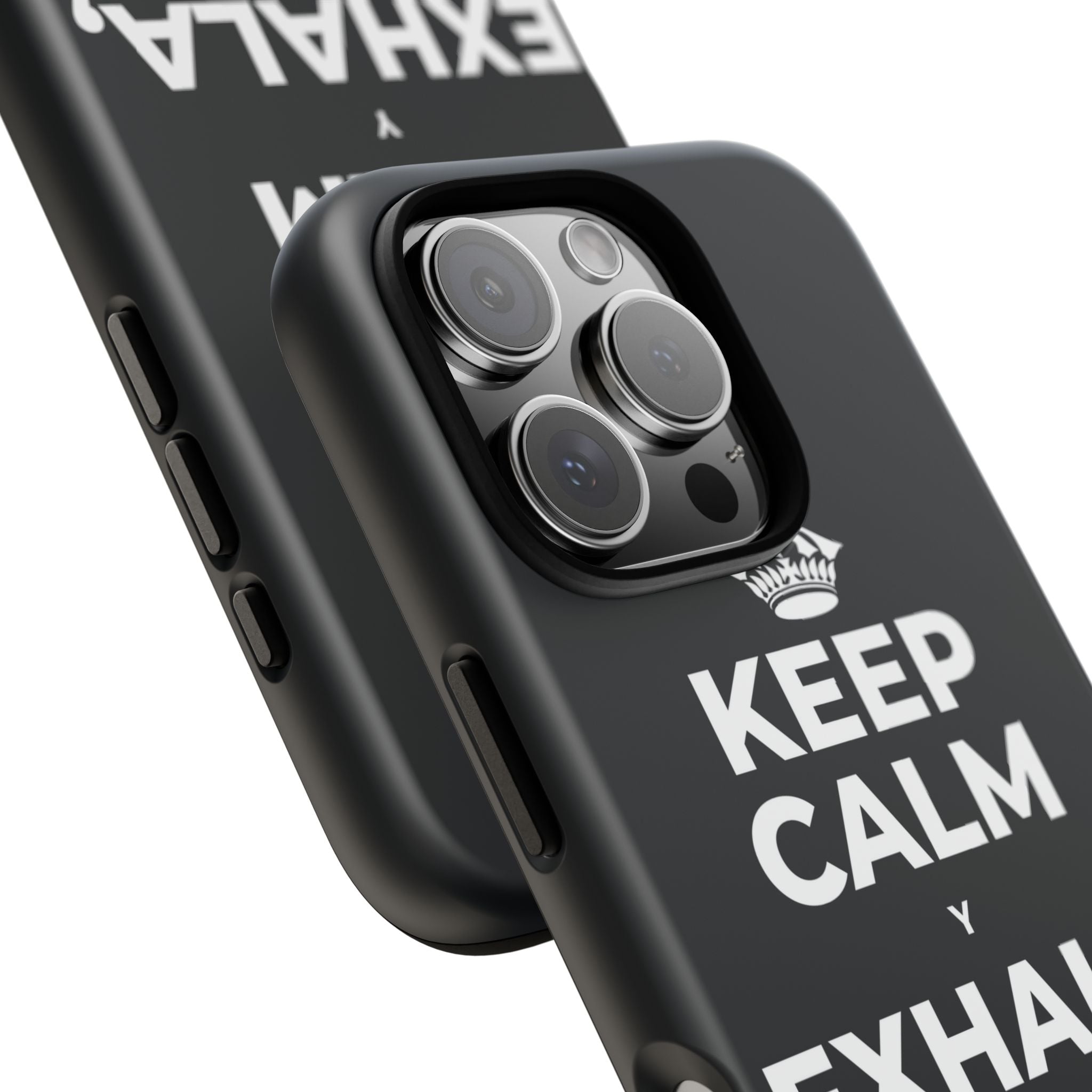 KEEP CALM Y EXHALA, ES VIERNES Phone Case (Dark)
