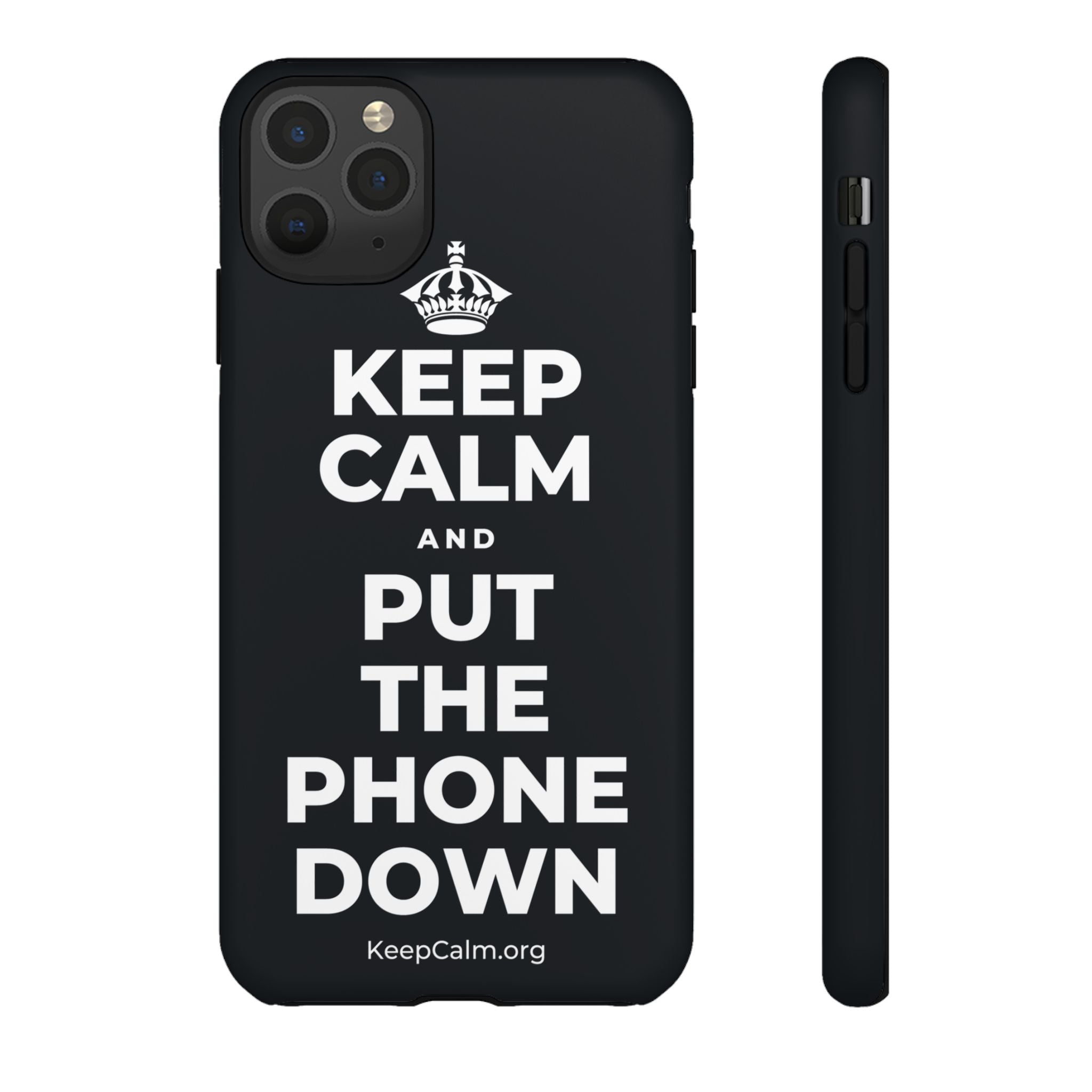 KEEP CALM AND PUT THE PHONE DOWN Phone Case (Dark)