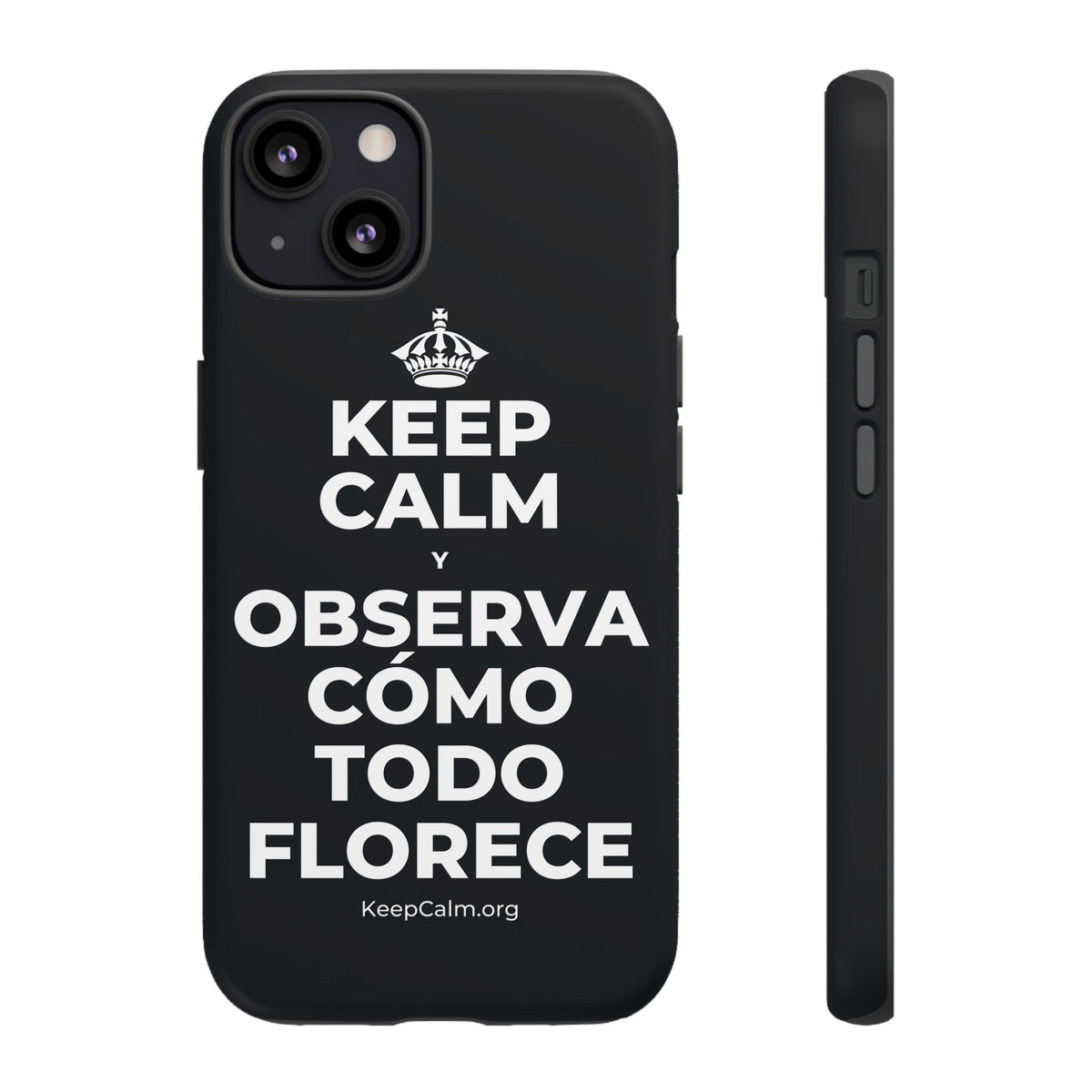 KEEP CALM Y OBSERVA CÓMO TODO FLORECE Phone Case (Dark)