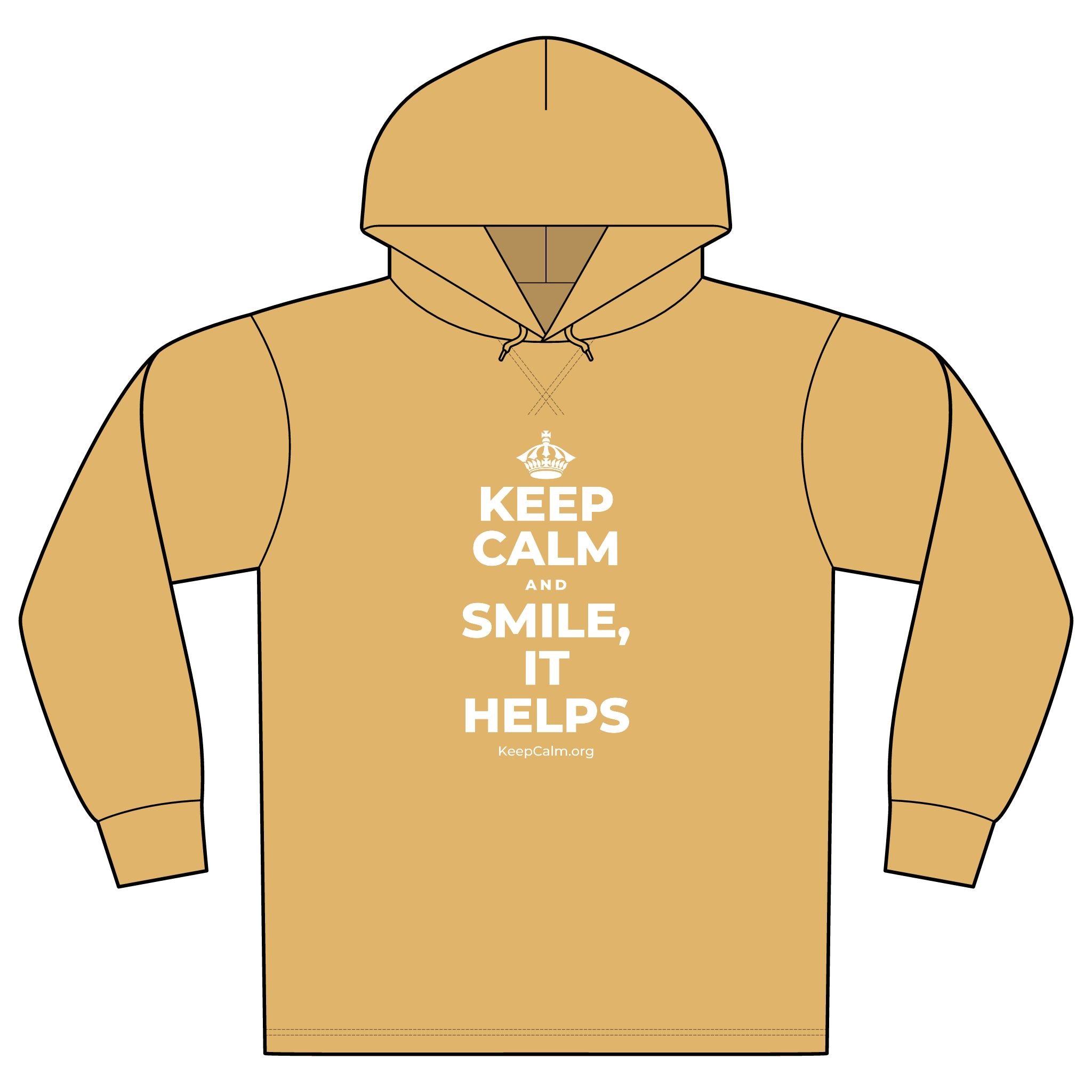 KEEP CALM AND SMILE, IT HELPS Organic Hoodie Tee