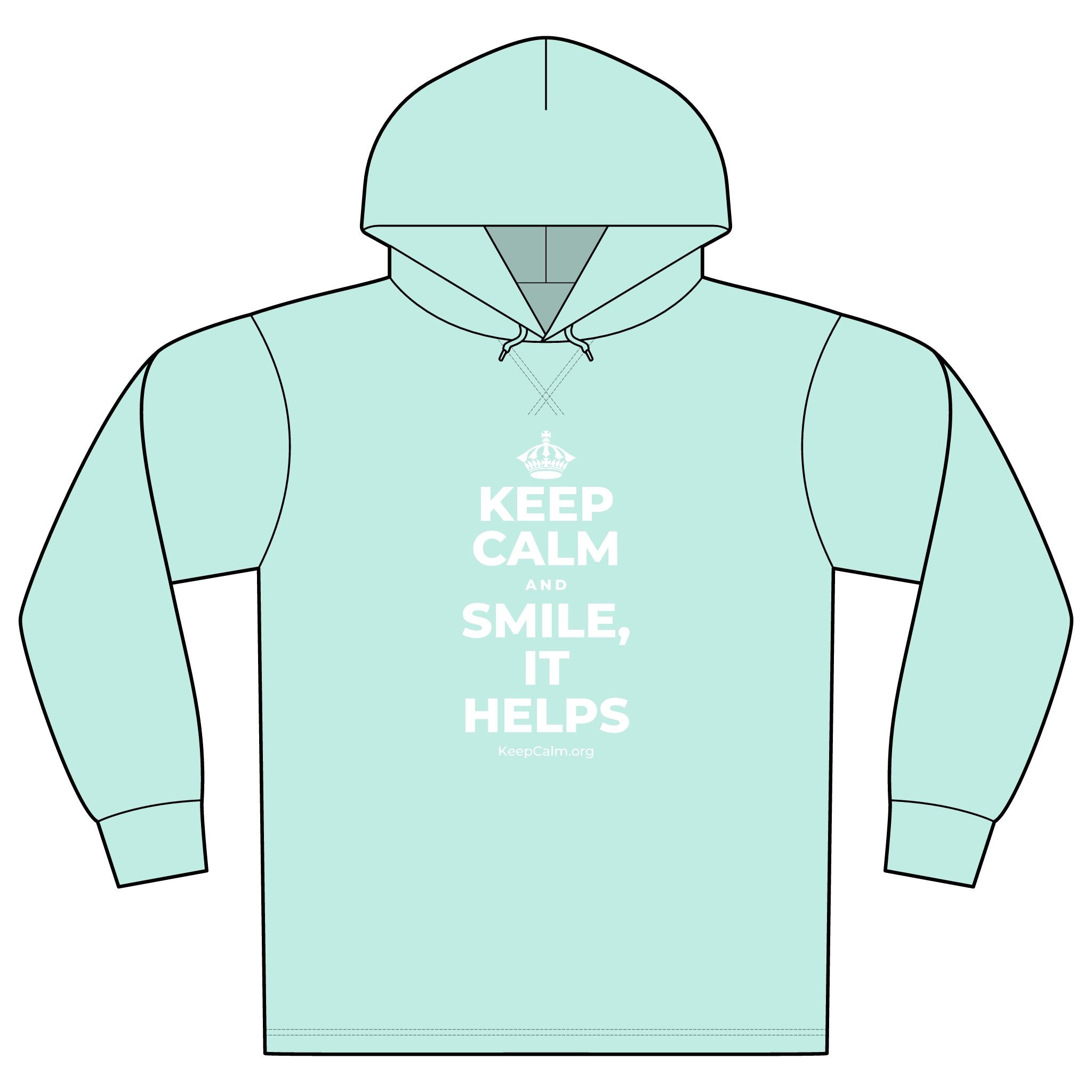 KEEP CALM AND SMILE, IT HELPS Organic Hoodie Tee