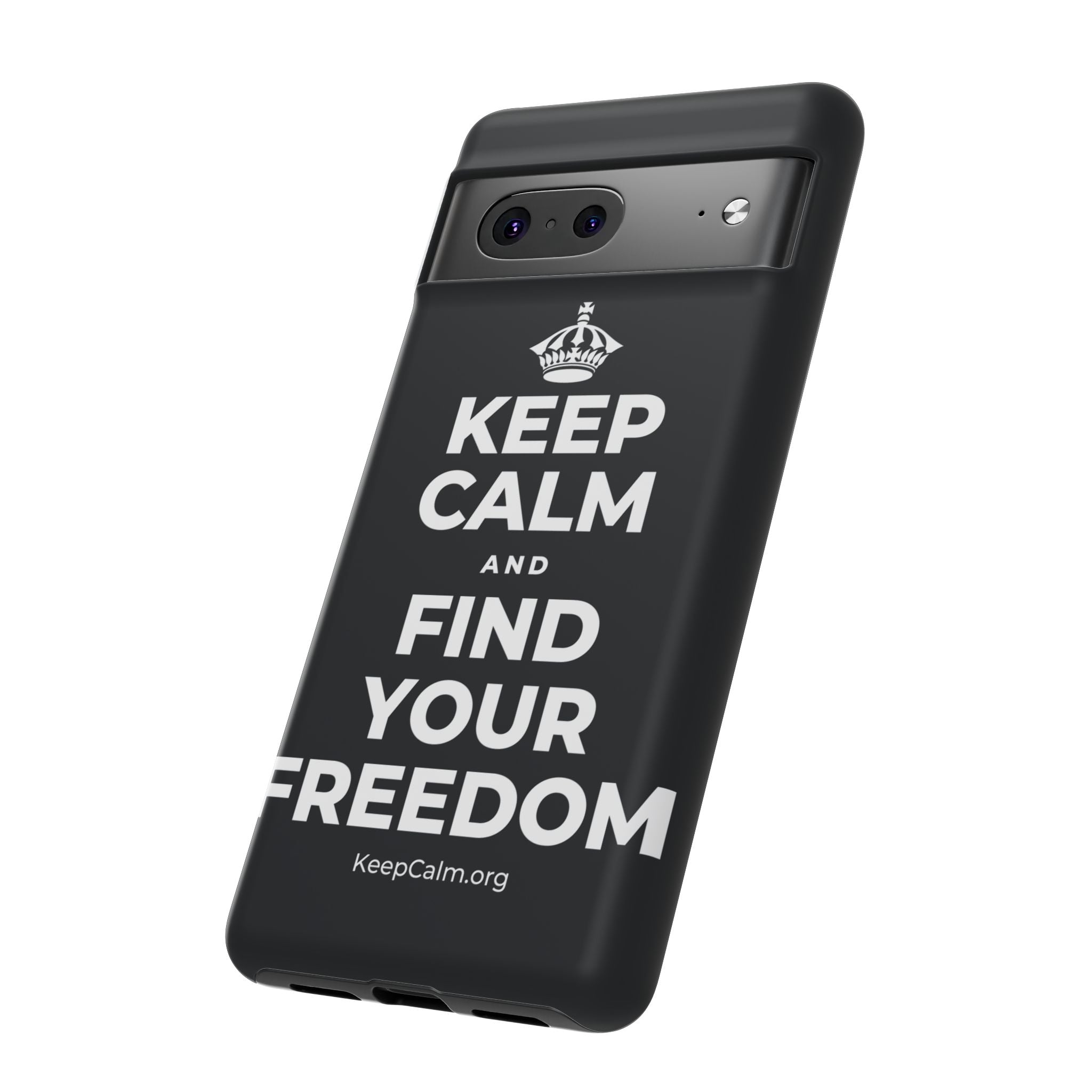 KEEP CALM AND FIND YOUR FREEDOM Phone Case (Dark)