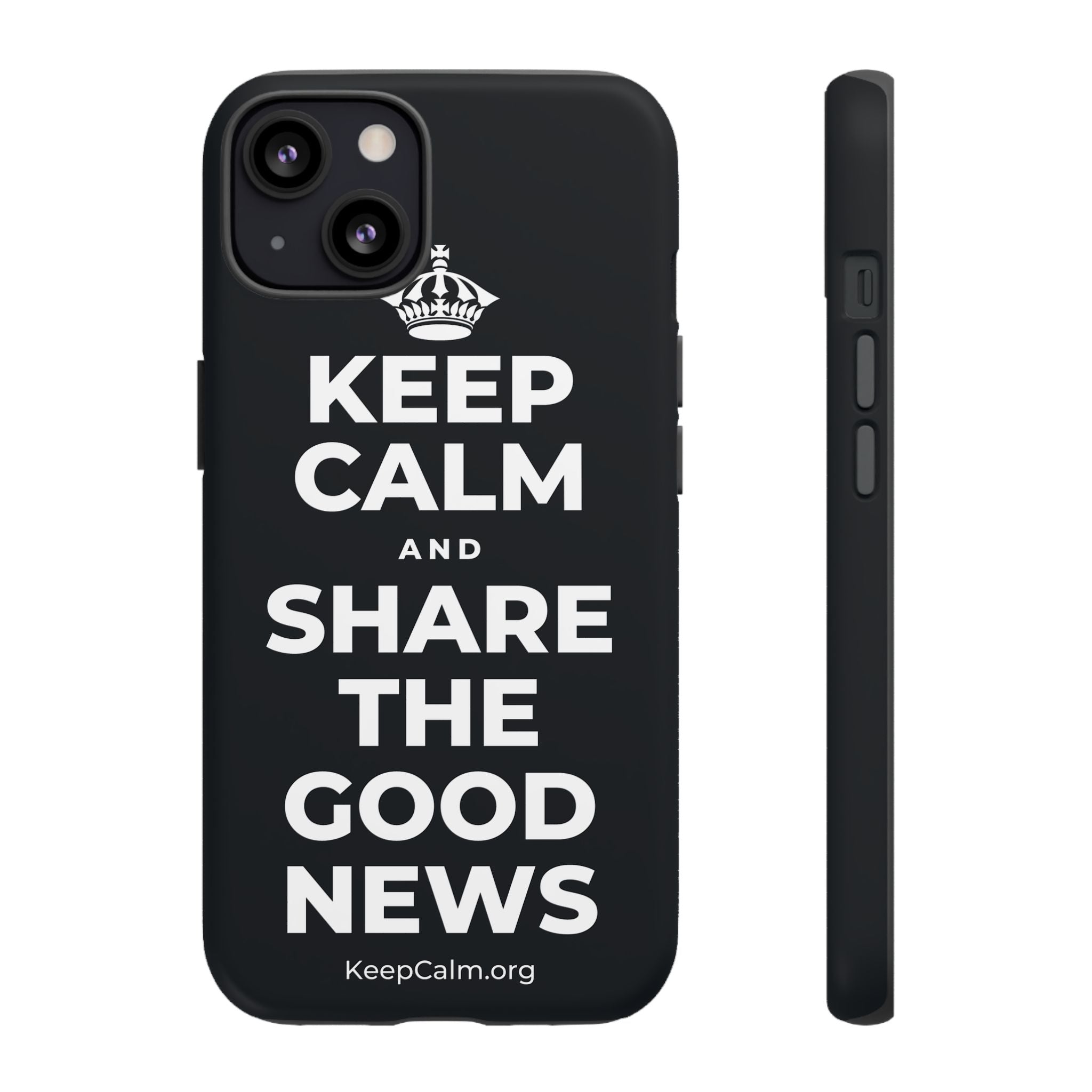 KEEP CALM AND SHARE THE GOOD NEWS Phone Case (Dark)
