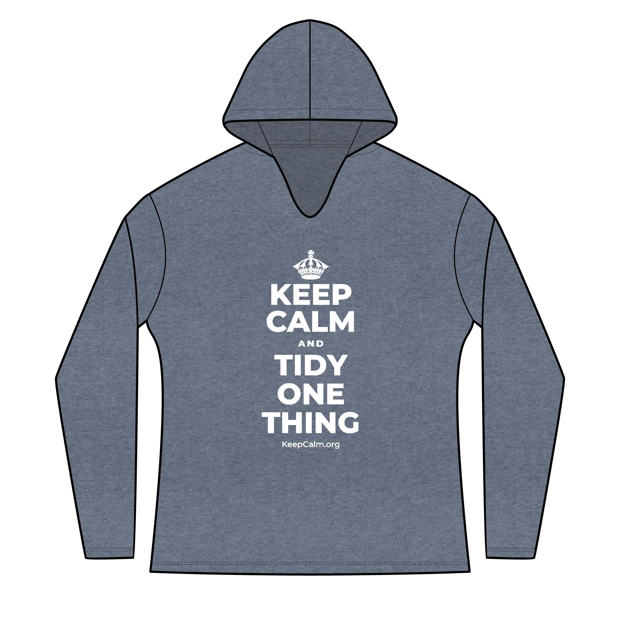KEEP CALM AND TIDY ONE THING Women's Long Sleeve Hoodie