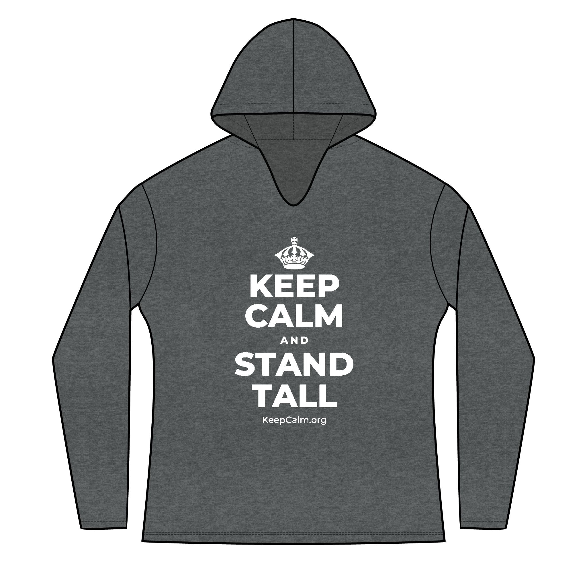 KEEP CALM AND STAND TALL Women's Long Sleeve Hoodie