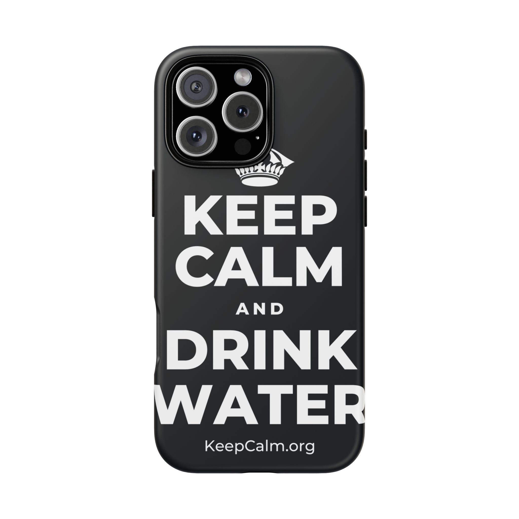 KEEP CALM AND DRINK WATER Phone Case (Dark)