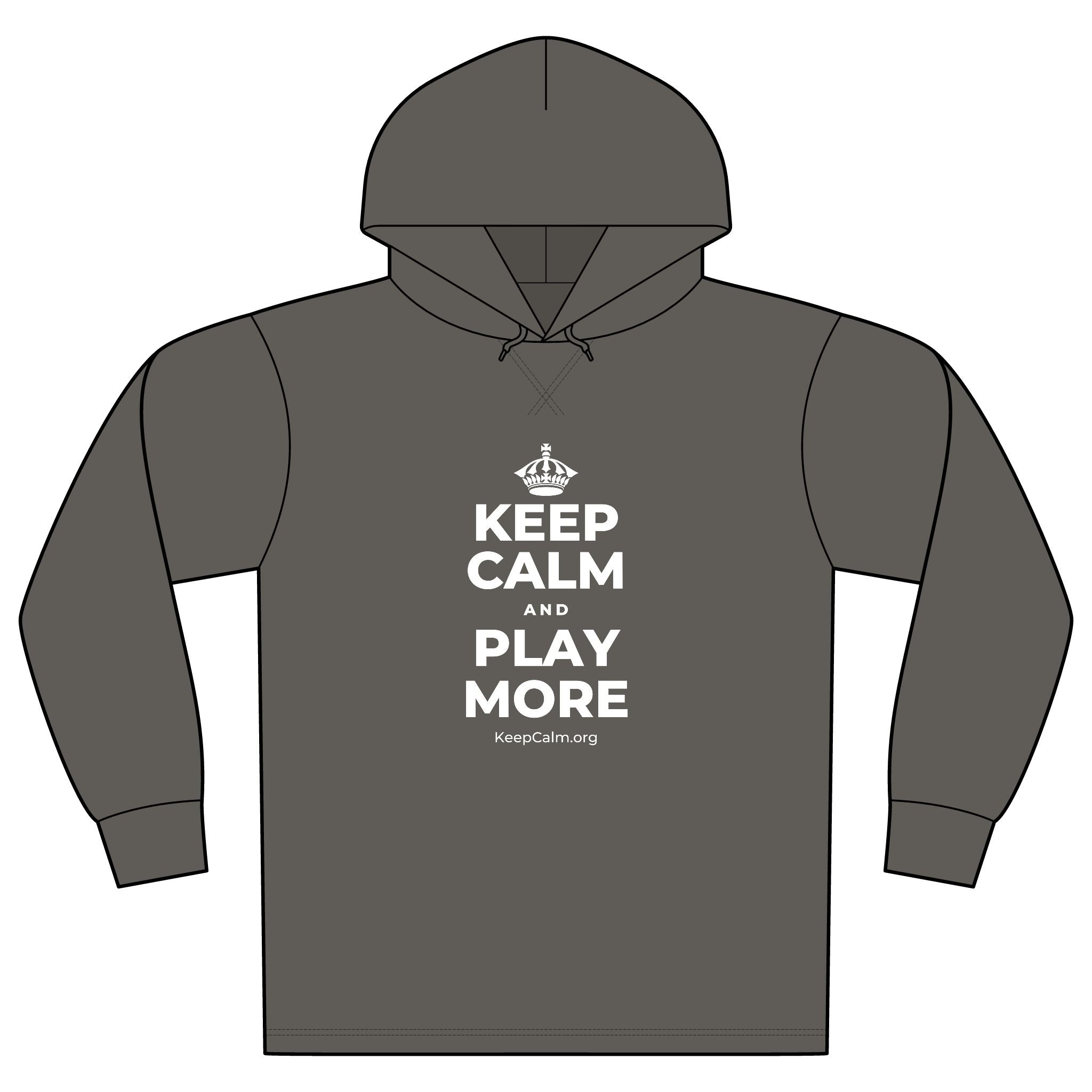 KEEP CALM AND PLAY MORE Organic Hoodie Tee
