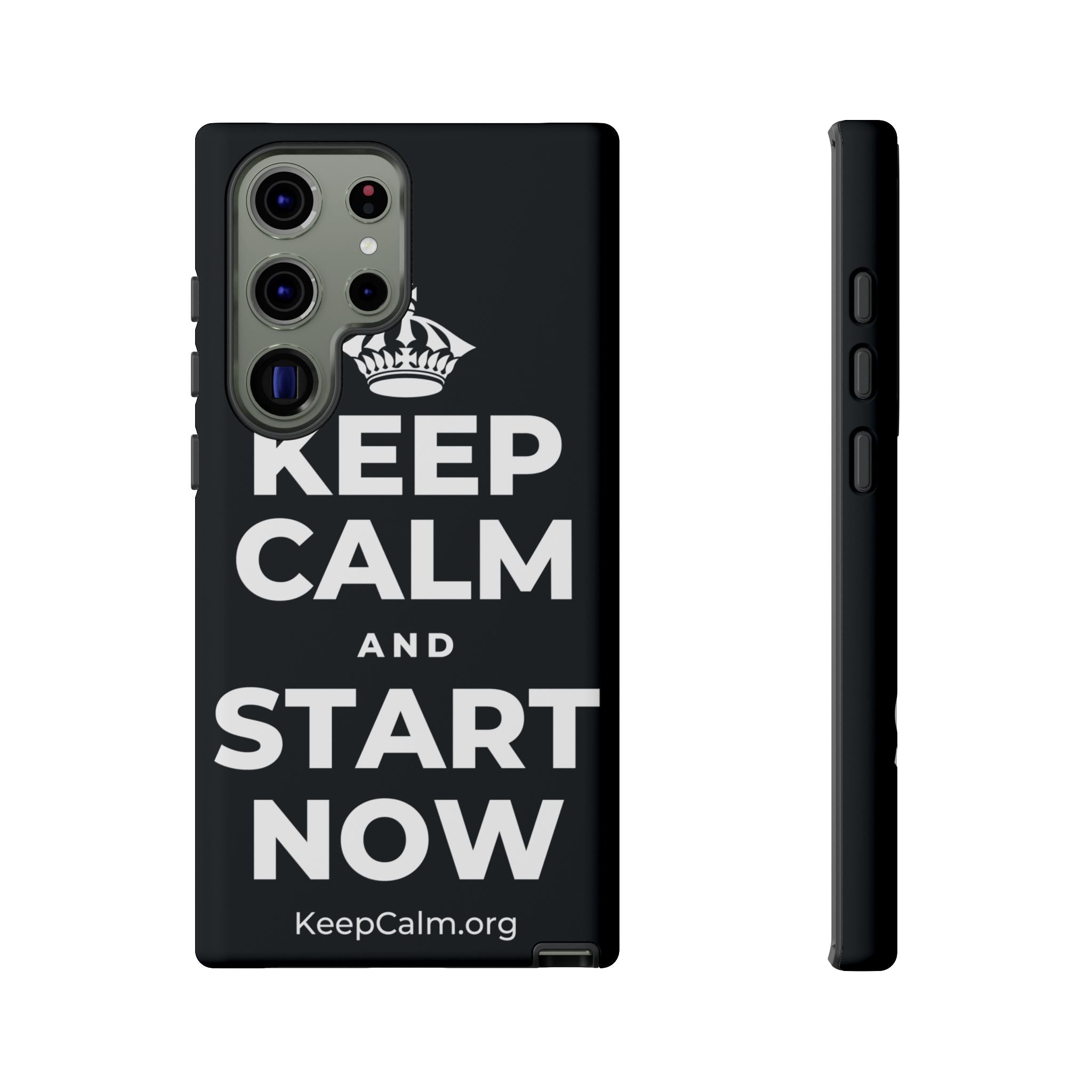 KEEP CALM AND START NOW Phone Case (Dark)