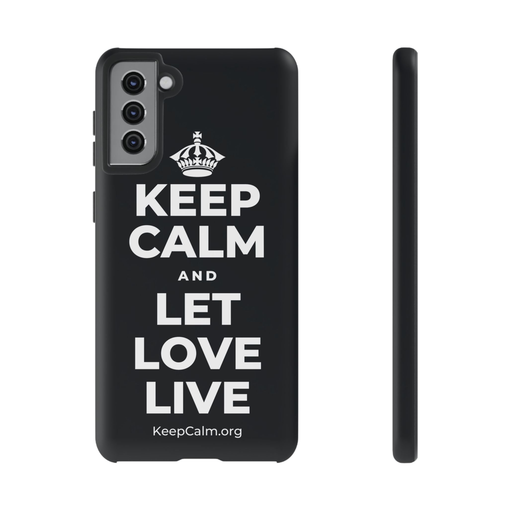 KEEP CALM AND LET LOVE LIVE Phone Case (Dark)