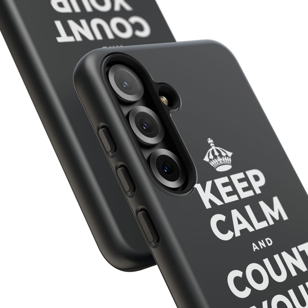 KEEP CALM AND COUNT YOUR SLOW BREATHS Phone Case (Dark)