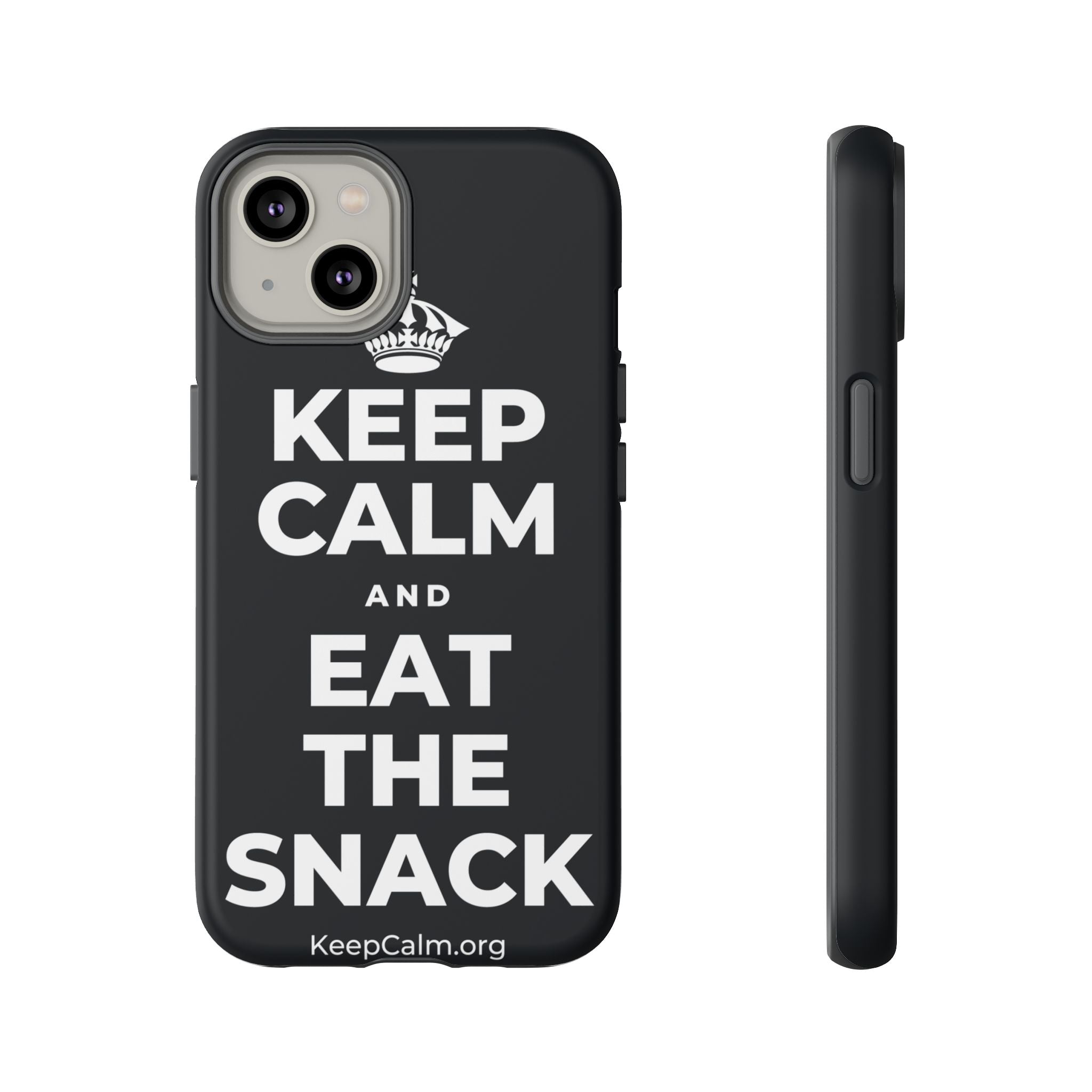KEEP CALM AND EAT THE SNACK Phone Case (Dark)